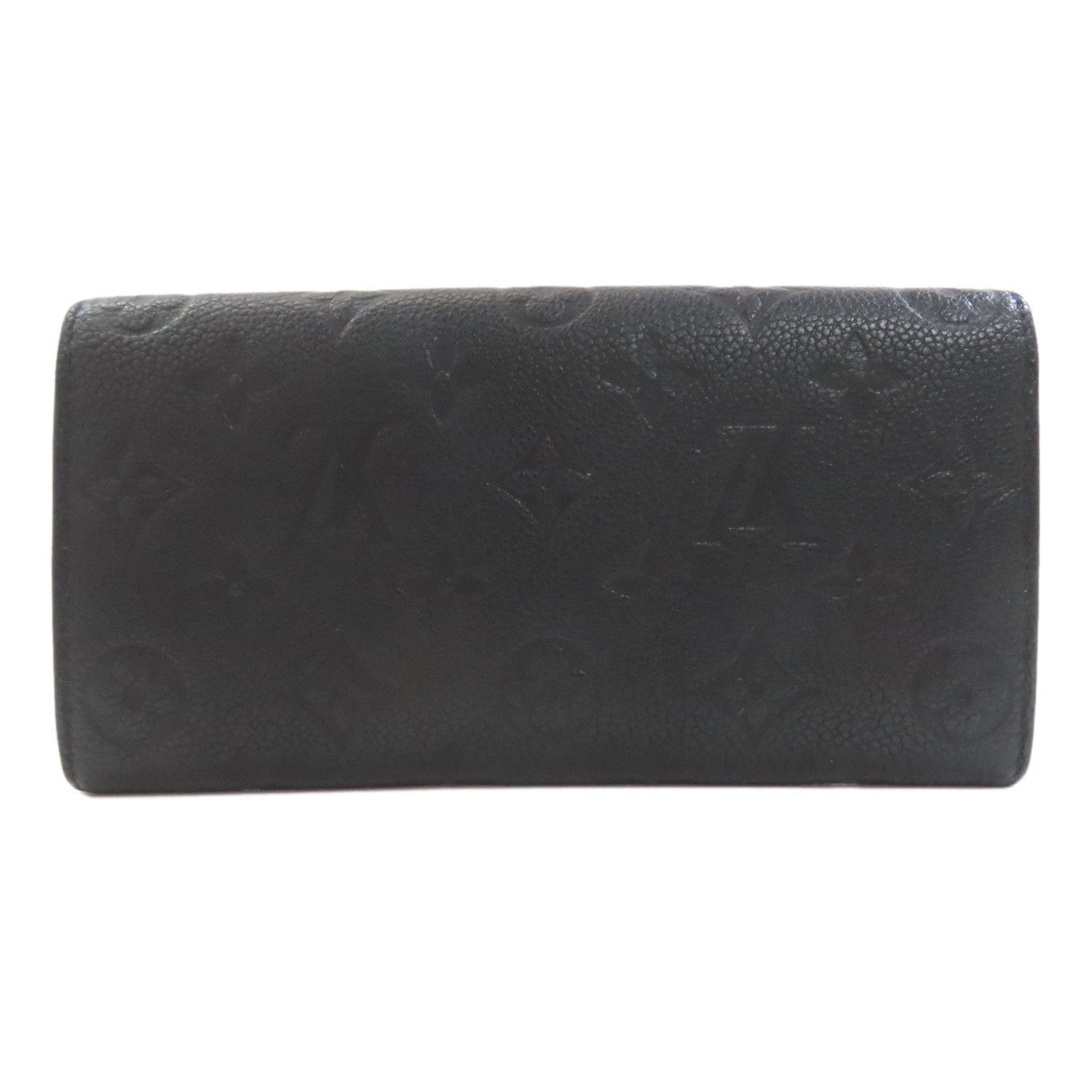 Louis Vuitton Beige Black Monogram Empreinte Long Wallet (Bi-Fold) (Pre-Owned)