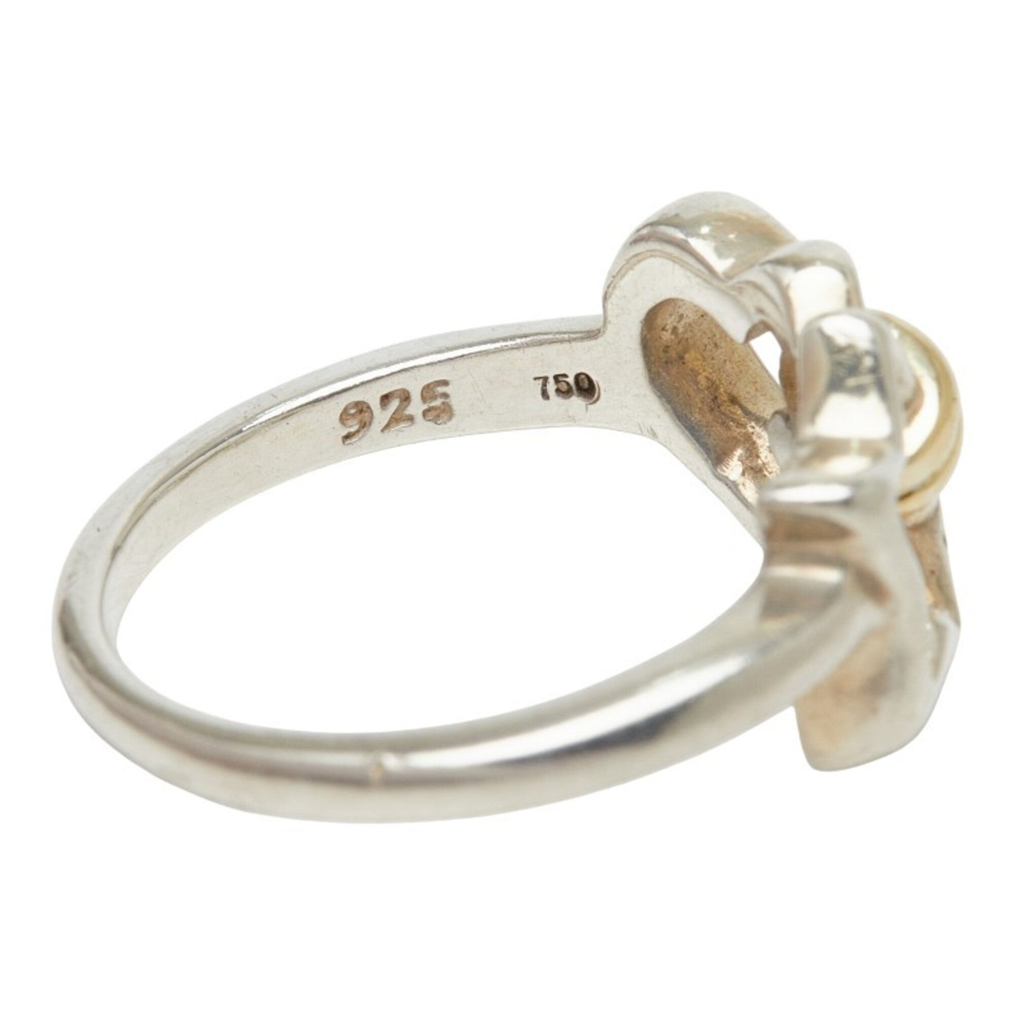 Tiffany Heart Yellow Gold (18K) Silver 925 Band Ring (Pre-Owned)