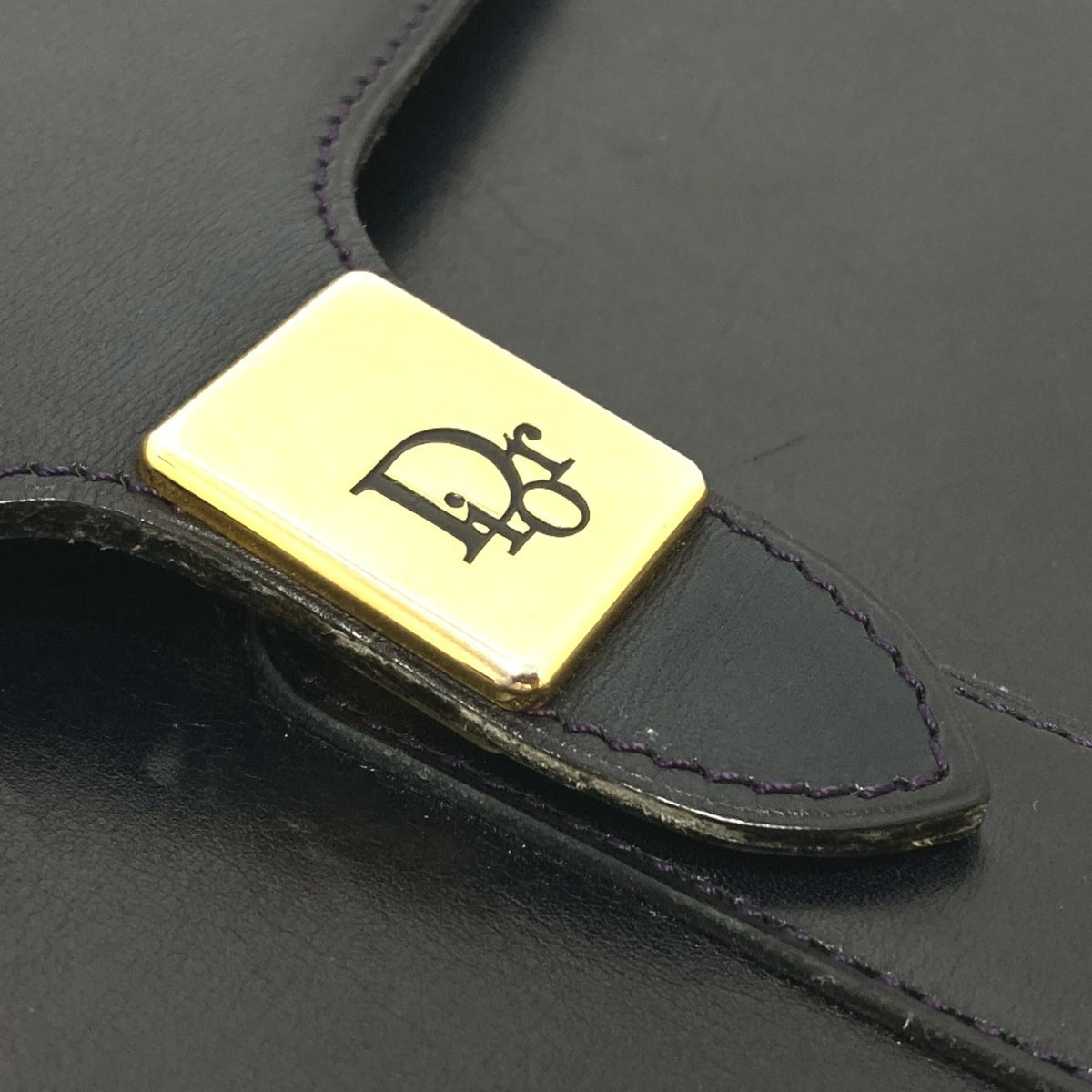 Christian Dior Navy Leather Shoulder Bag (Pre-Owned)