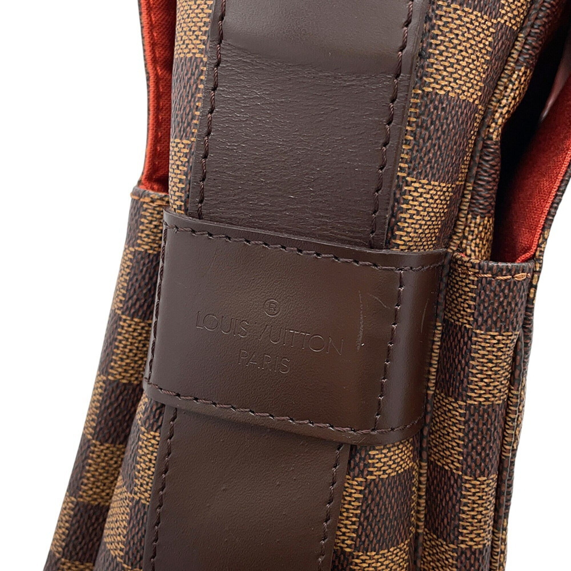 Louis Vuitton Red Color Damier Canvas Handbag Shoulder Bag (Pre-Owned)