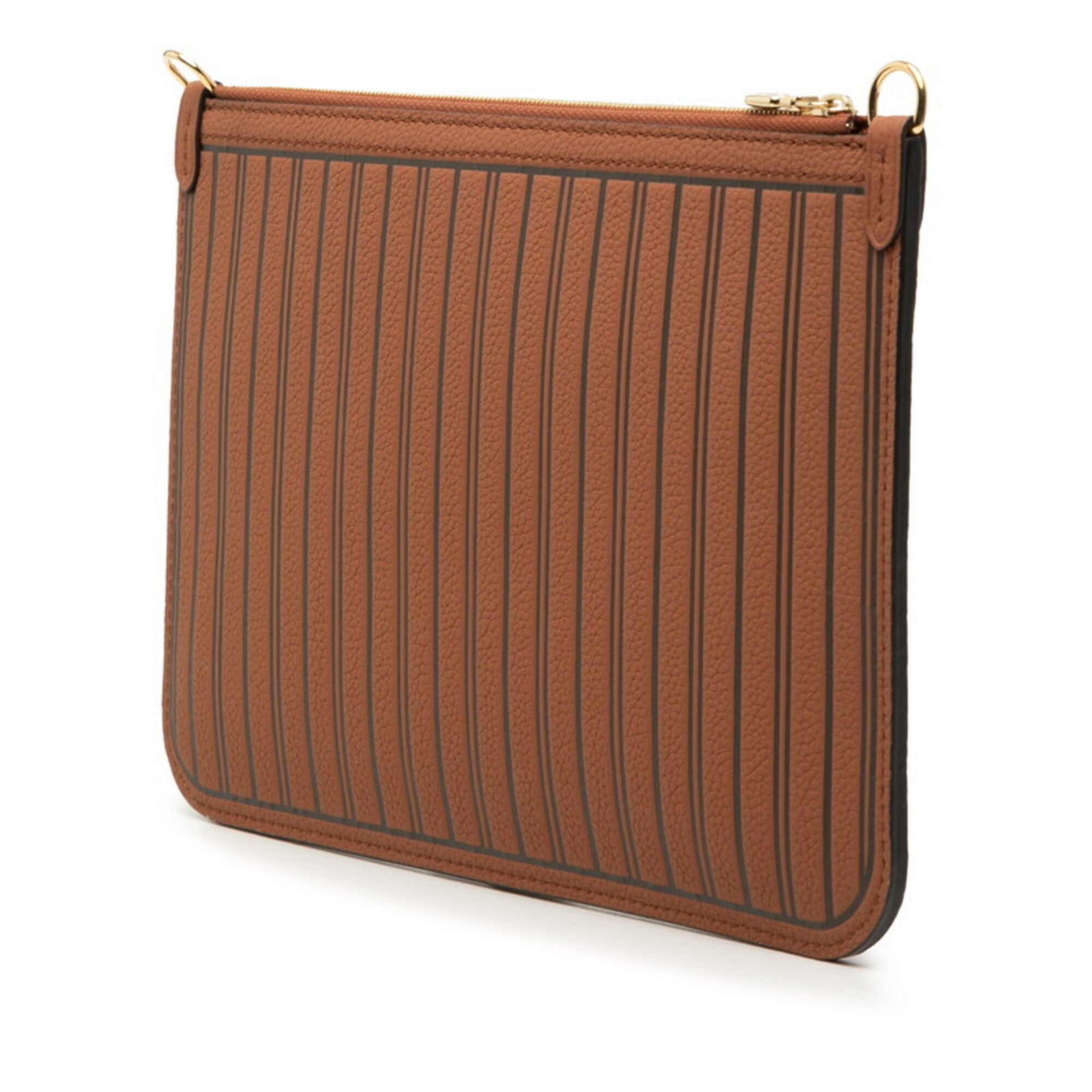 Louis Vuitton Brown Pvc Leather Handbag Pouch (Pre-Owned)