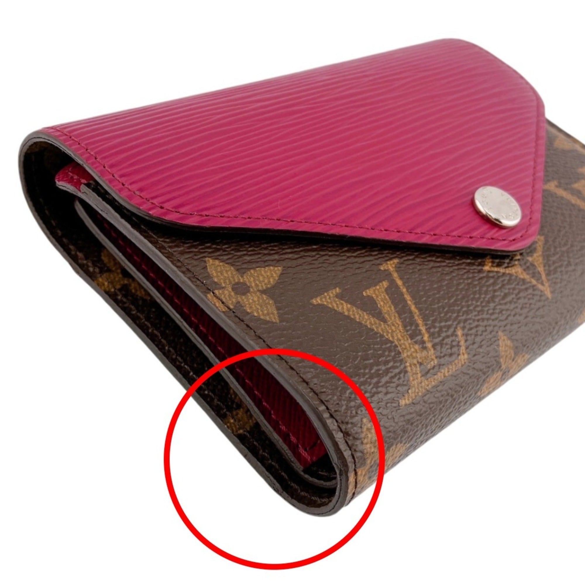 Louis Vuitton Monogram Fuchsia Monogram Epi Leather Wallet (Tri-Fold) (Pre-Owned)