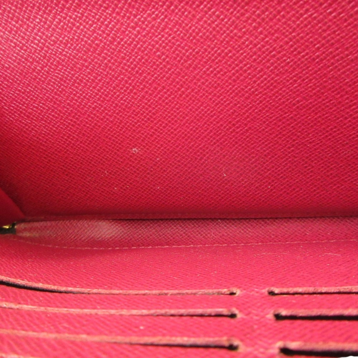 Louis Vuitton Monogram Brown Fuchsia Pink Monogram Long Wallet (Bi-Fold) (Pre-Owned)