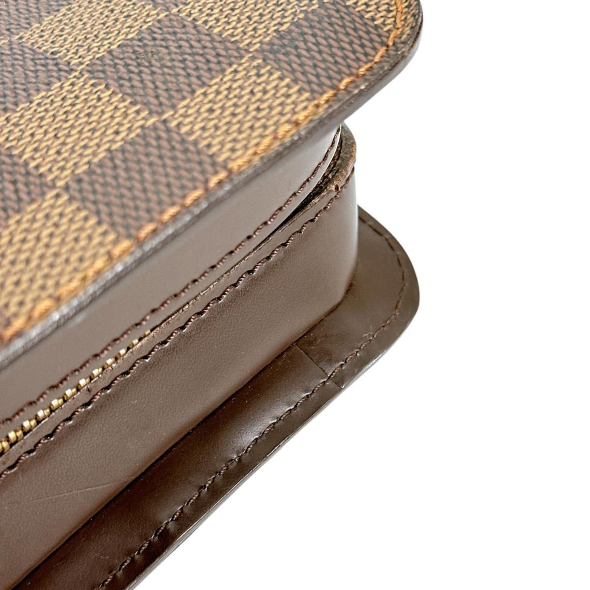 Louis Vuitton Brown Damier Canvas Clutch Bag (Pre-Owned)