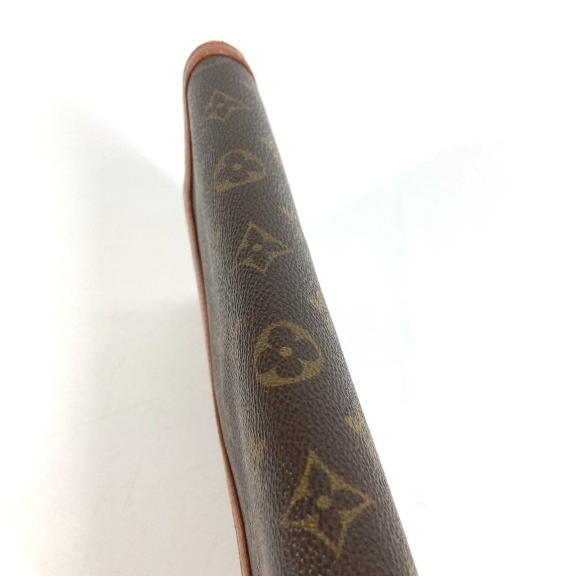 Louis Vuitton Brown Monogram Clutch Bag Handbag Pochette Pouch (Pre-Owned)