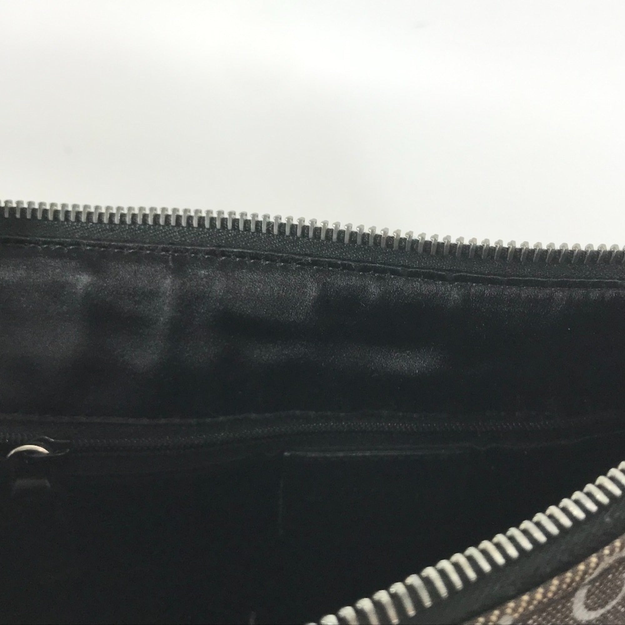 Bvlgari Black Blue Canvas Leather Handbag (Pre-Owned)
