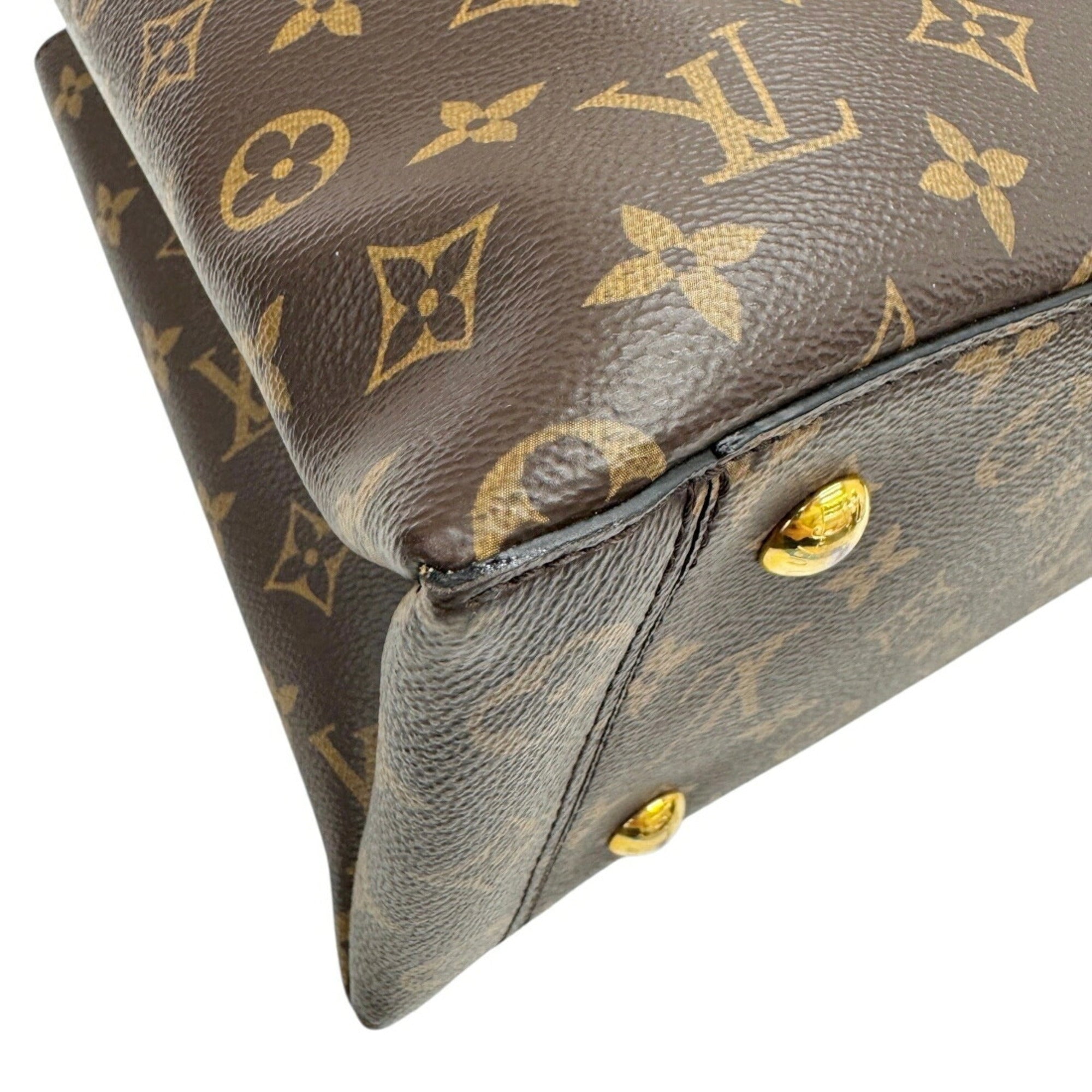 Louis Vuitton Brown Noir Monogram Leather Handbag Shoulder Bag (Pre-Owned)