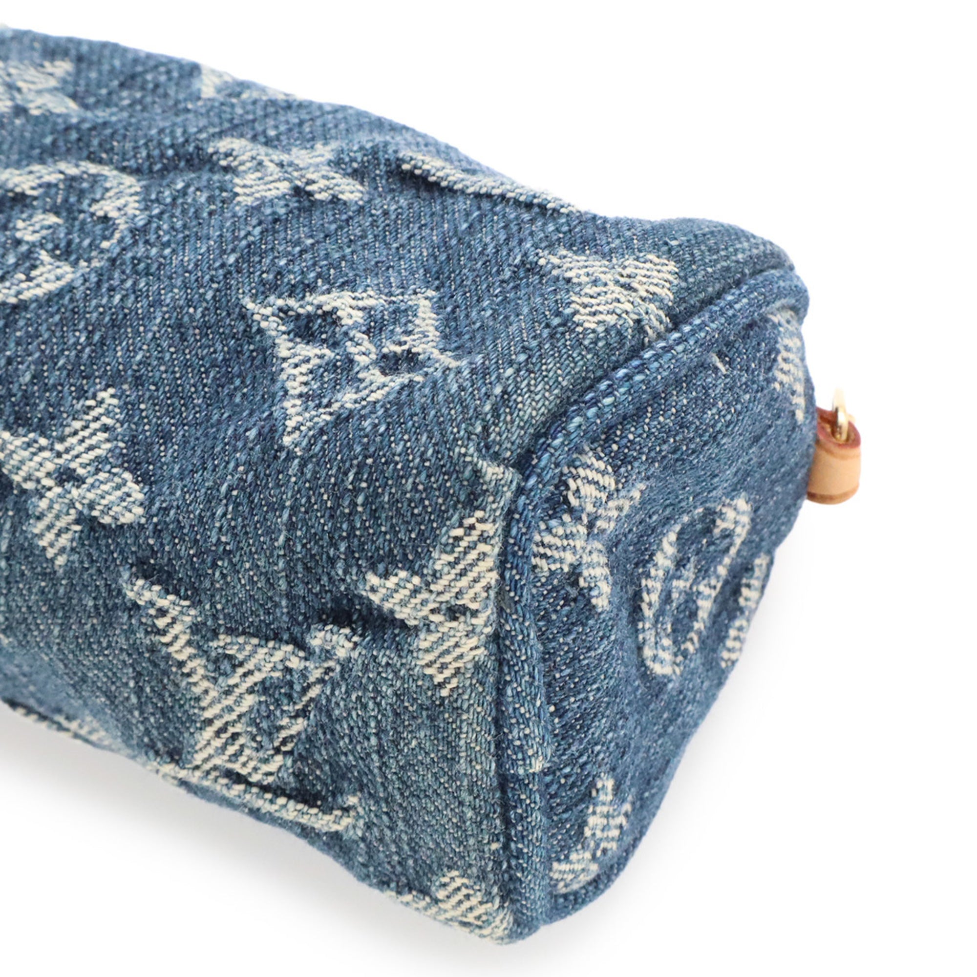 Louis Vuitton Monogram Denim Blue Monogram Denim Handbag (Pre-Owned)