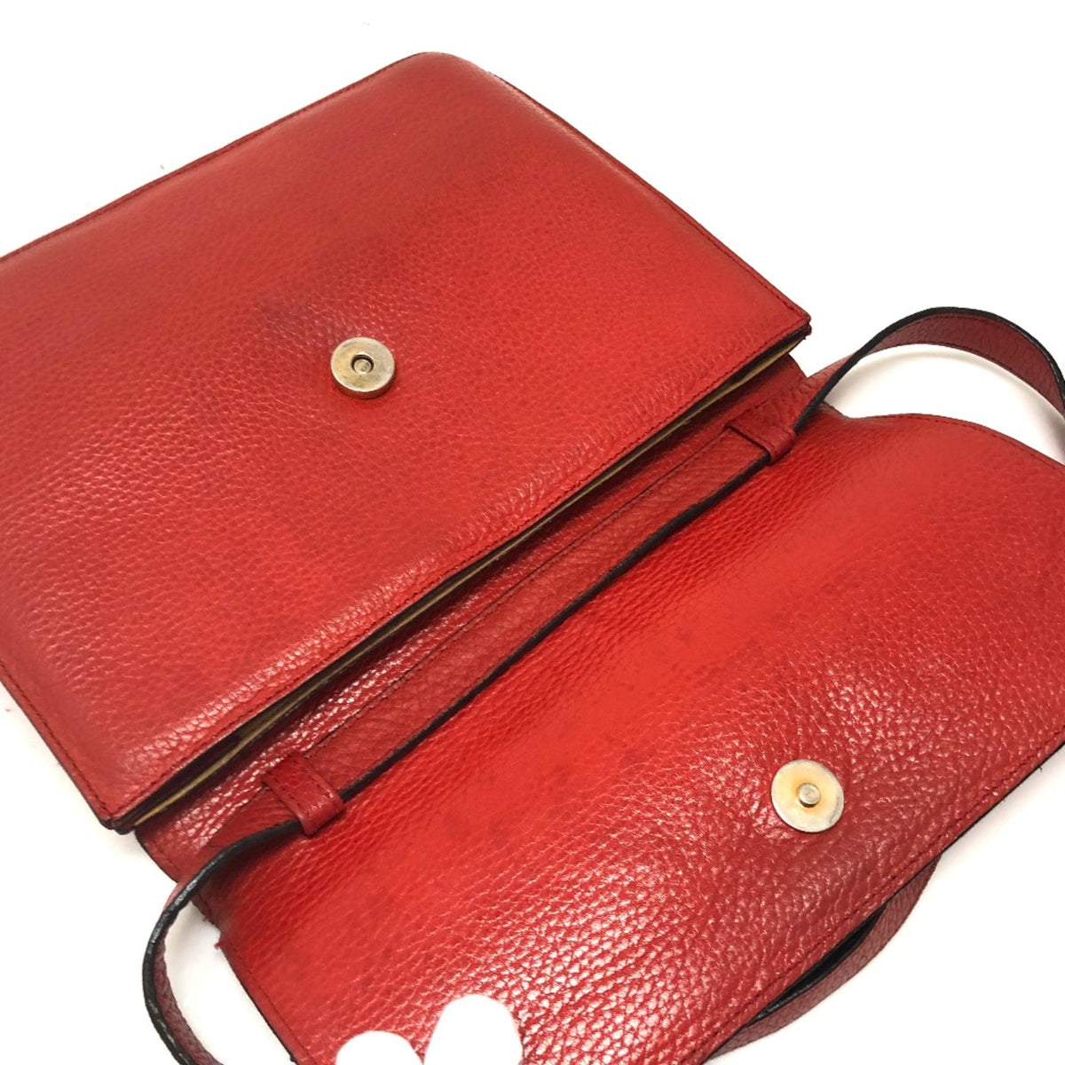 Celine Red Leather Shoulder Bag (Pre-Owned)