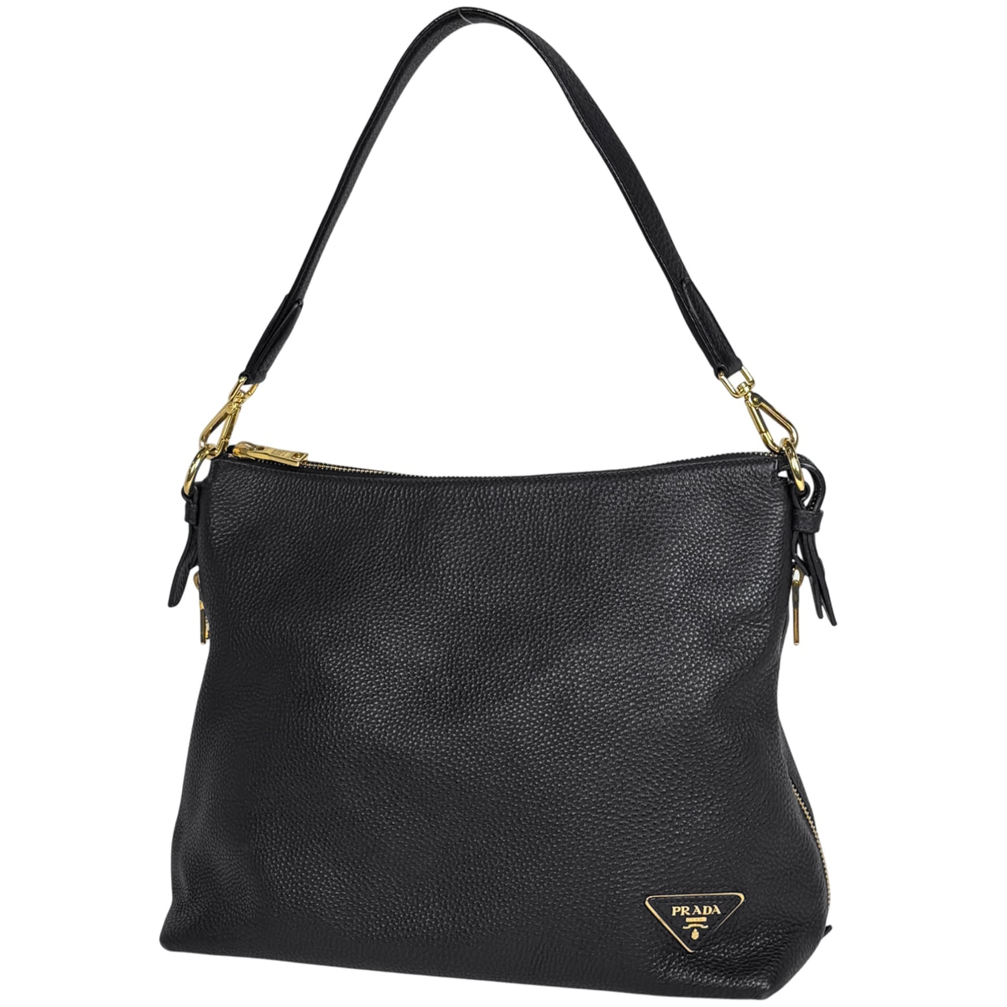 Prada Black Leather Shoulder Bag (Pre-Owned)