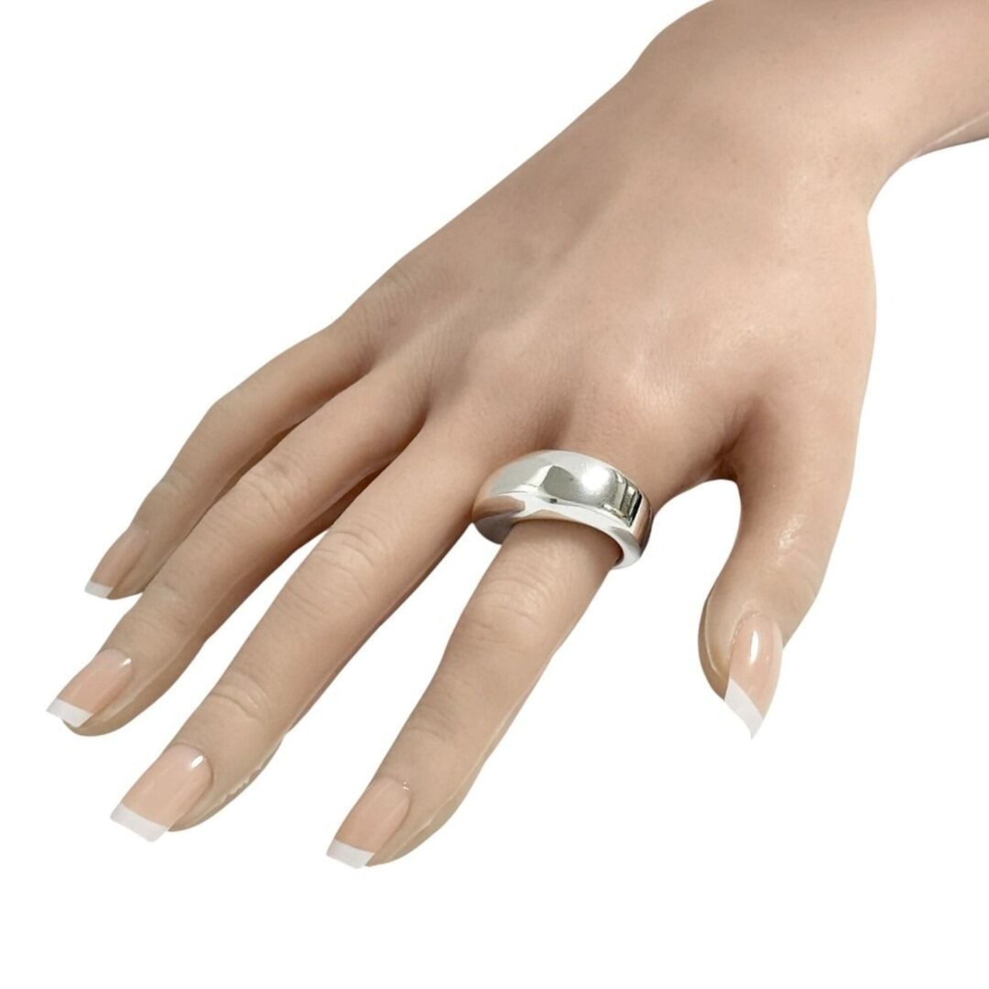 Bottega Veneta Silver 925 Band Ring (Pre-Owned)