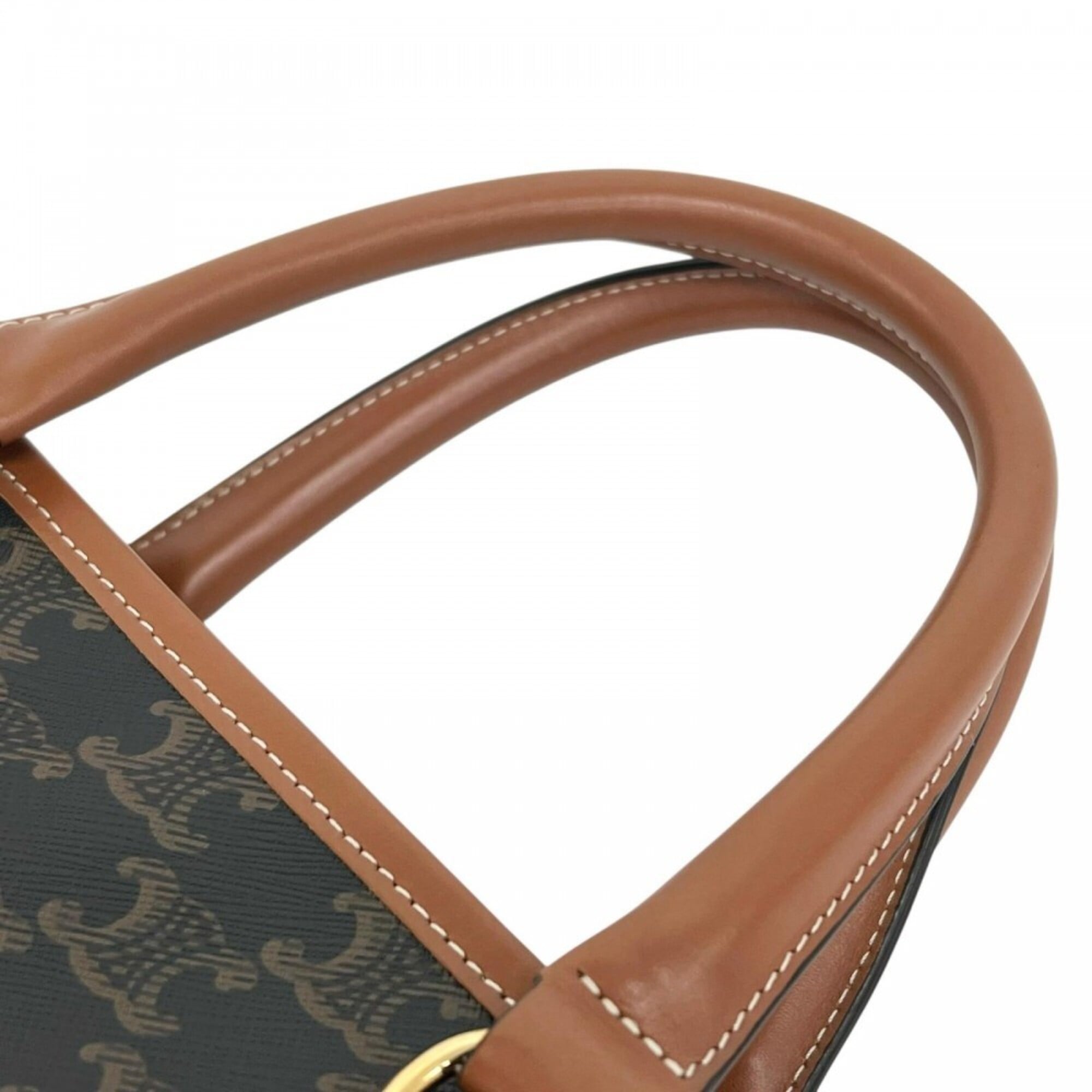 Celine Brown Pvc Leather Tote Bag (Pre-Owned)