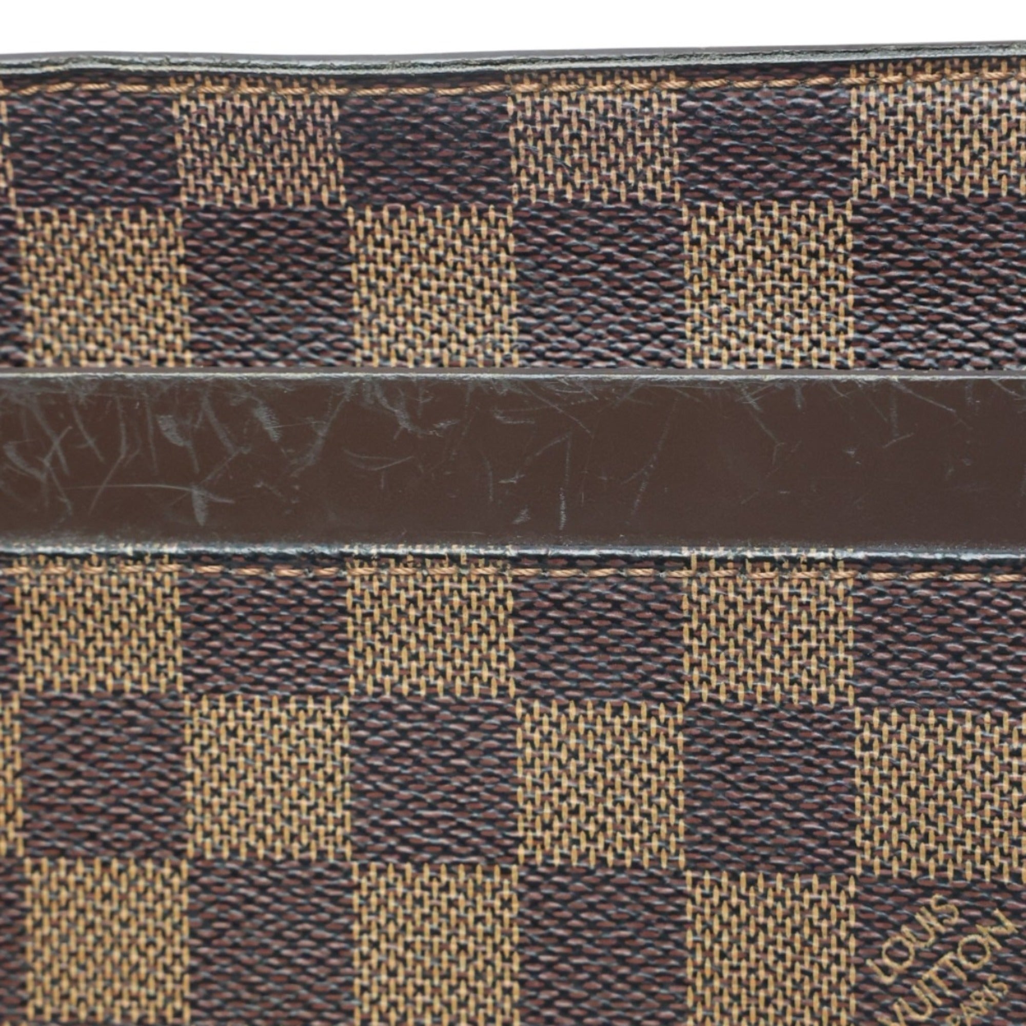 Louis Vuitton Damier Brown Damier Canvas Clutch Bag (Pre-Owned)