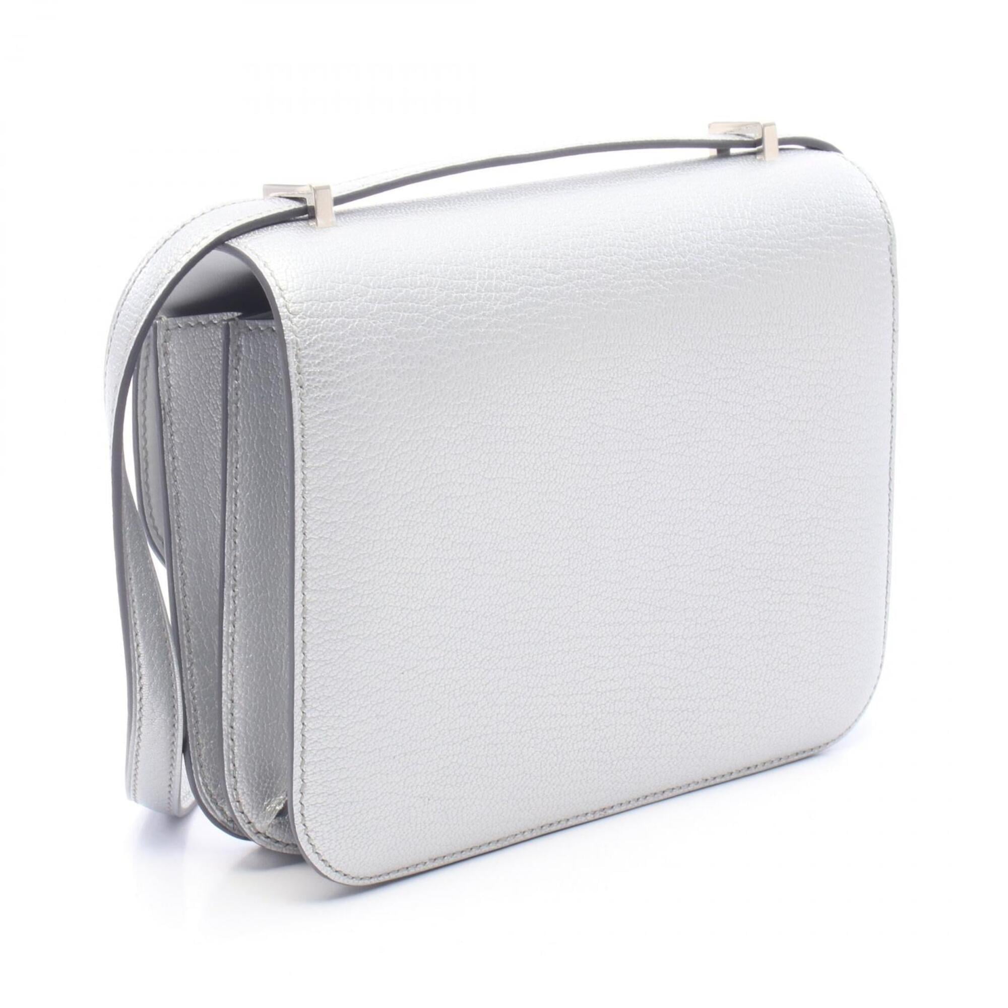 Hermes Silver Handbag Shoulder Bag (Pre-Owned)