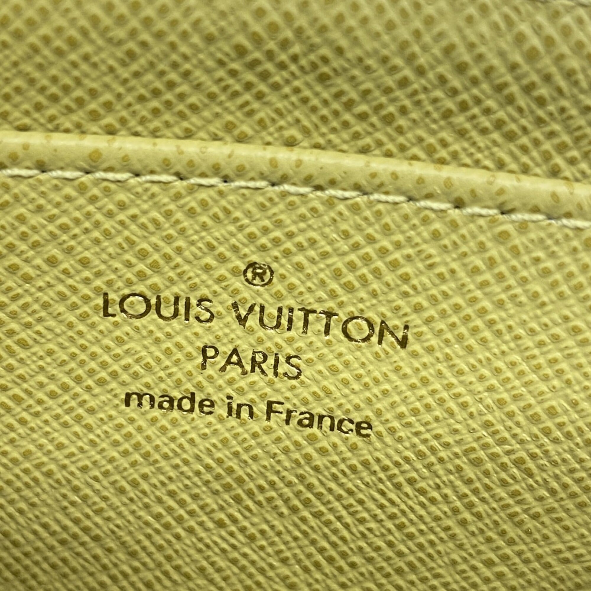Louis Vuitton Green White Coin Purse/Coin Case (Pre-Owned)