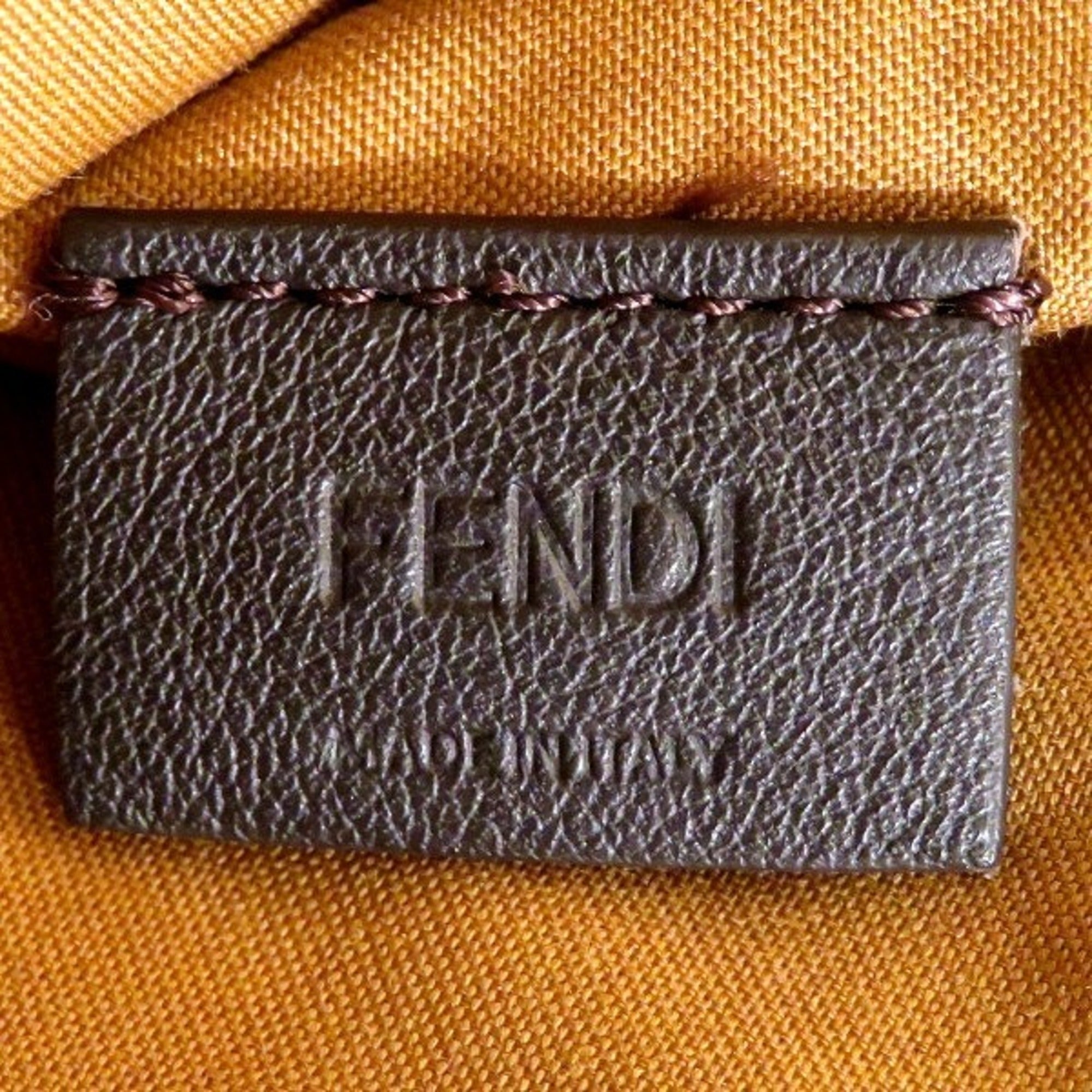 Fendi Multi-Color Leather Clutch Bag Pouch (Pre-Owned)