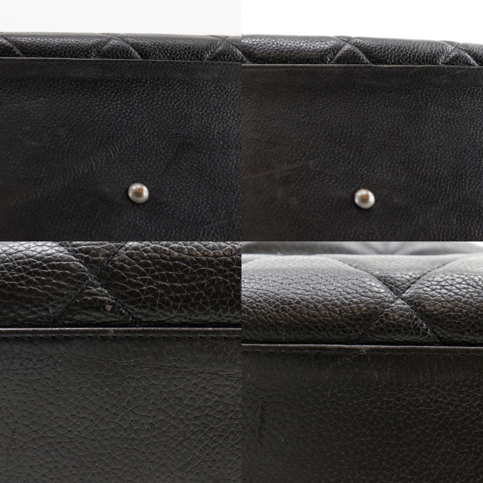 Chanel Black Leather Boston Bag (Pre-Owned)
