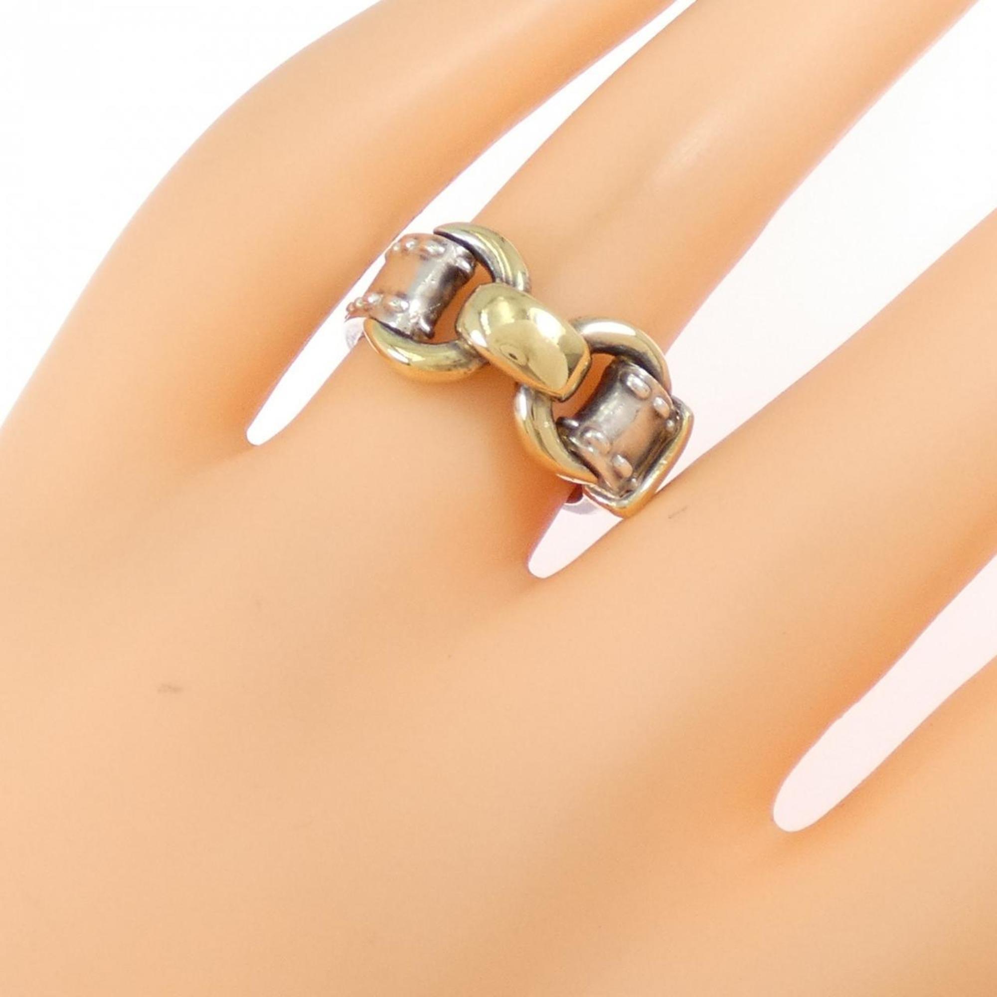 Hermes Silver Silver 925 Band Ring (Pre-Owned)