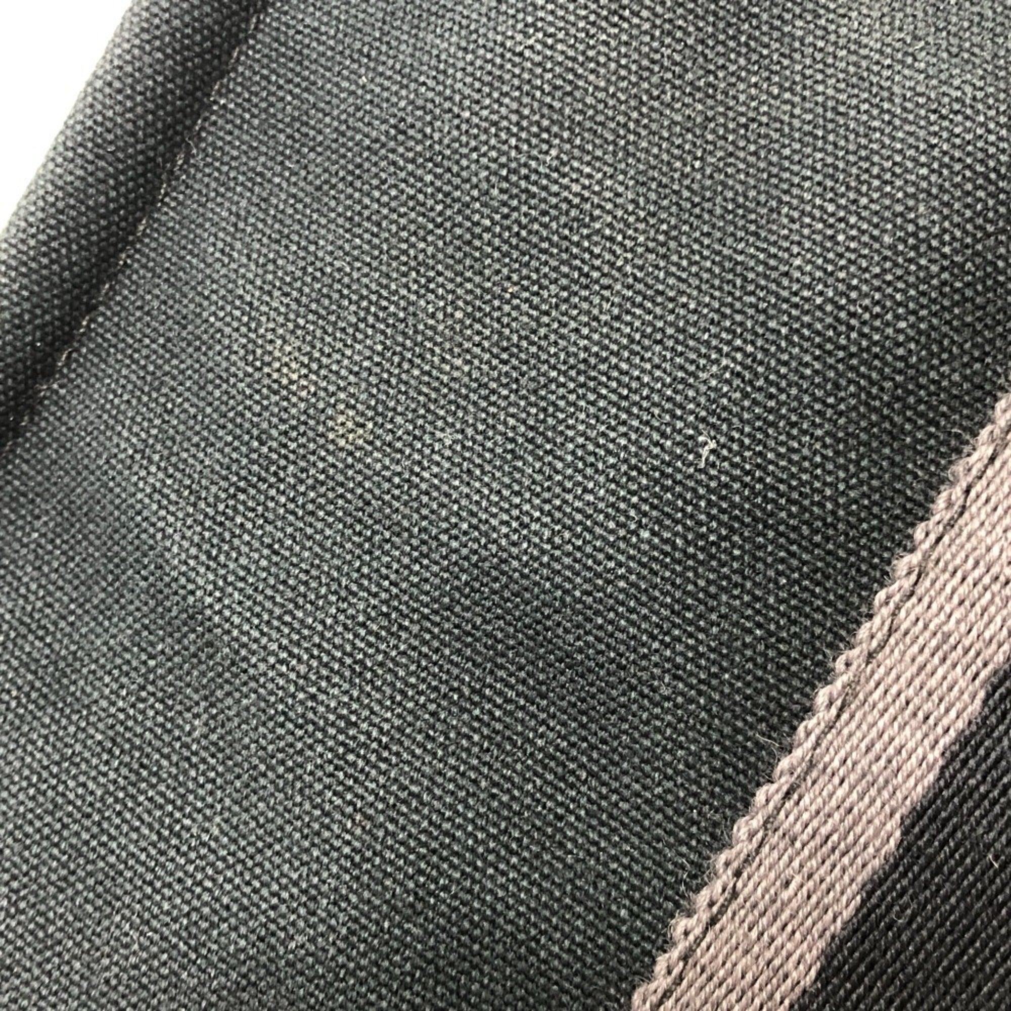 Hermes Black Canvas Handbag Tote Bag (Pre-Owned)