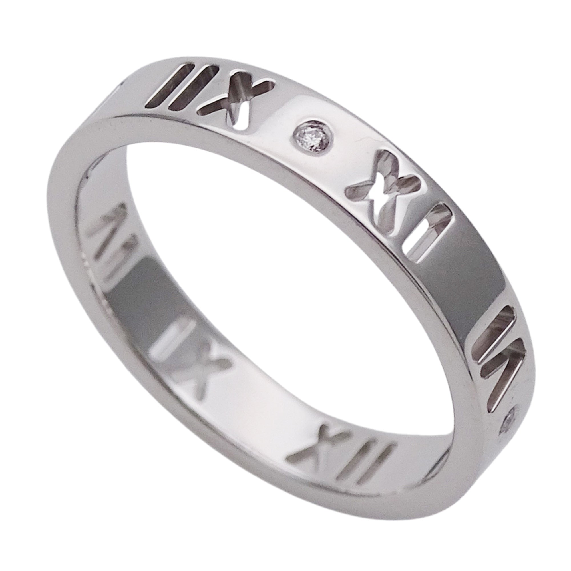 Tiffany Atlas White Gold White Gold (18K) Band Ring (Pre-Owned)