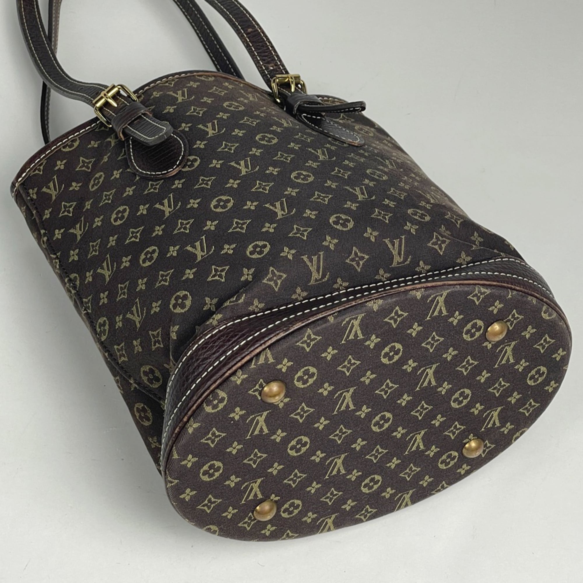 Louis Vuitton Monogram Mini Lin Brown Ebene Monogram Mini Lin Shoulder Bag Tote Bag (Pre-Owned)