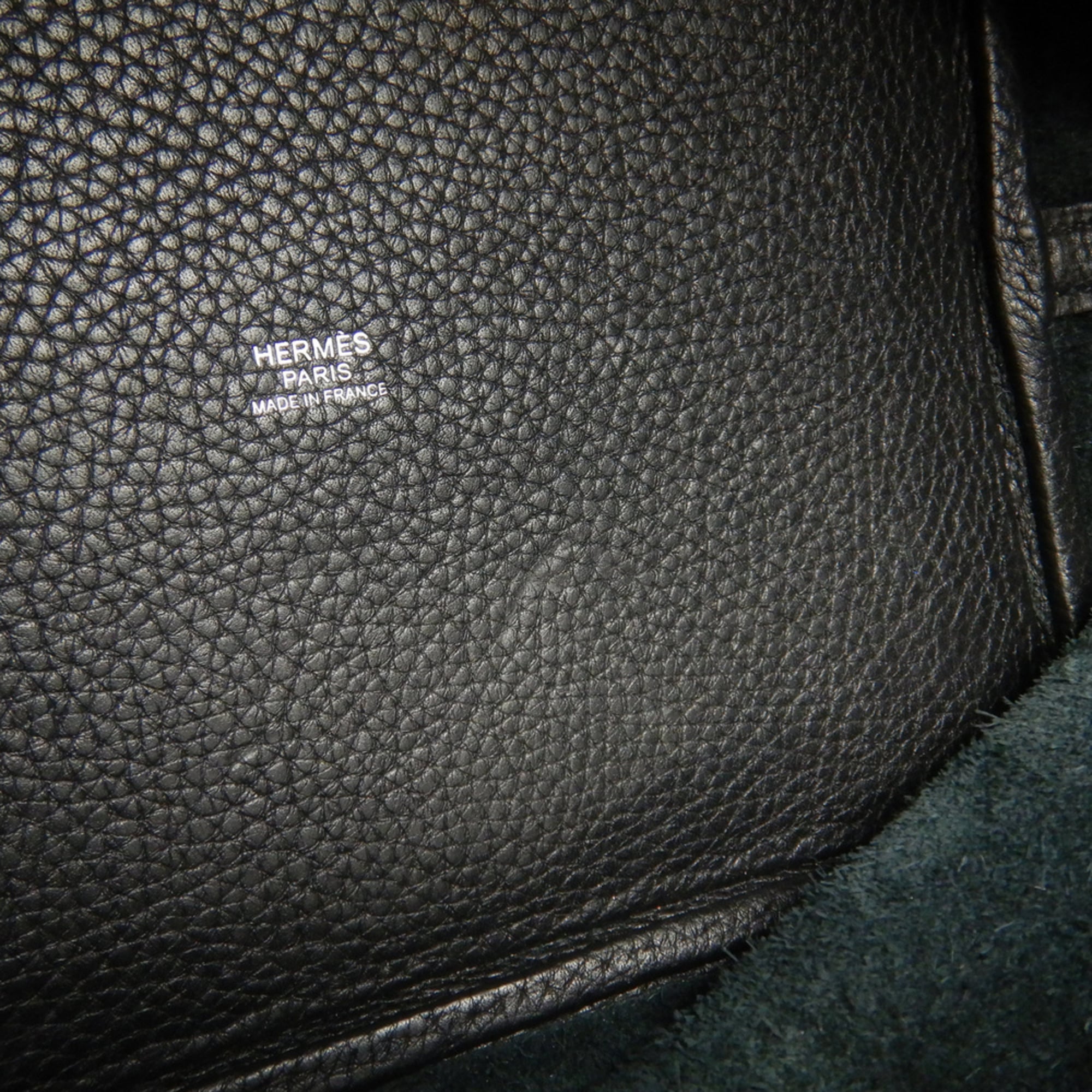 Hermes Picotin Noir Taurillon Clemence Leather Handbag (Pre-Owned)
