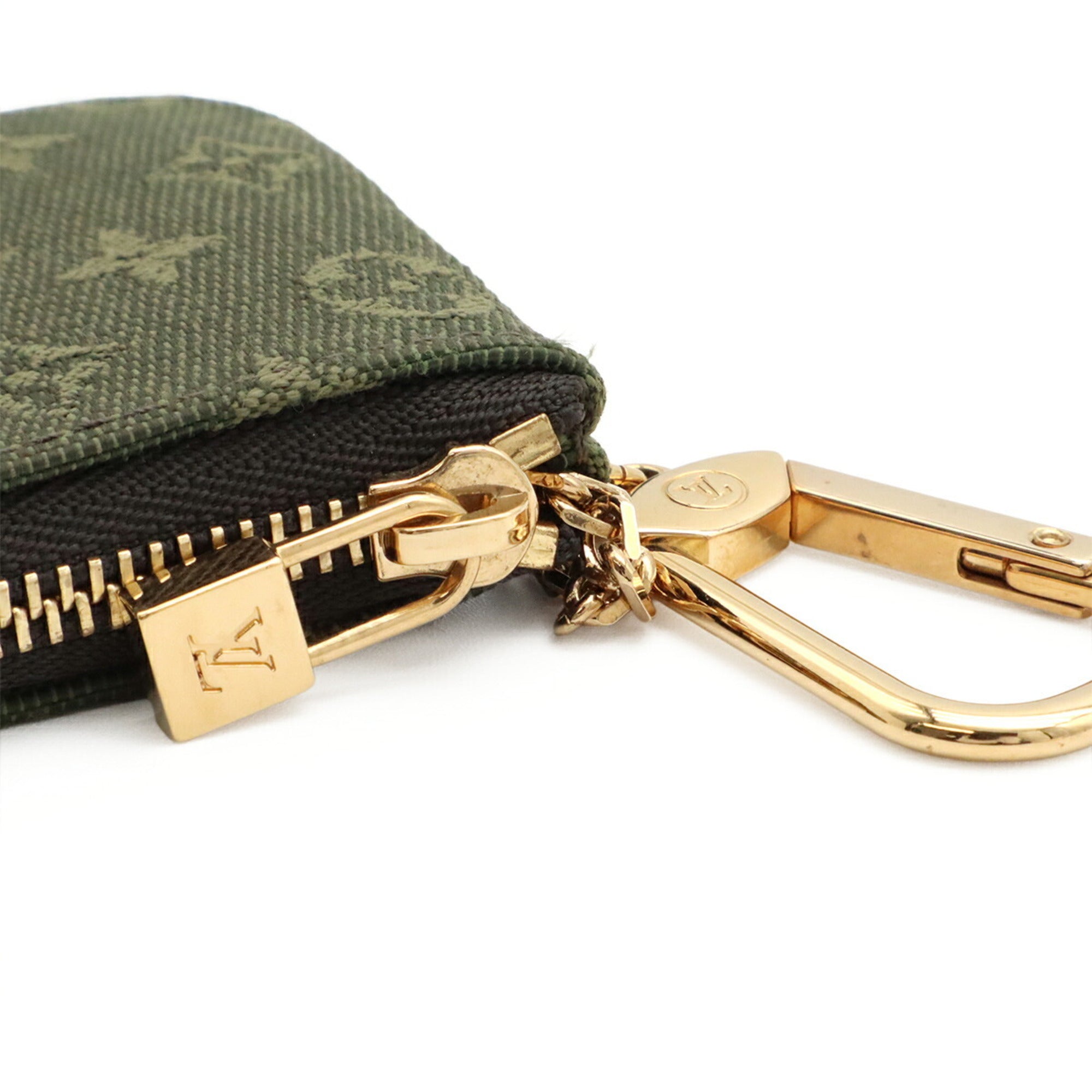 Louis Vuitton Green Tst Khaki Canvas Coin Purse/Coin Case (Pre-Owned)
