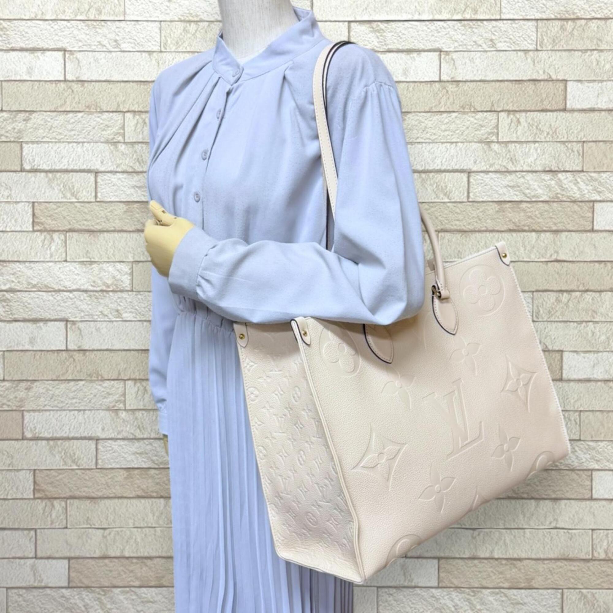 Louis Vuitton Beige Off-White Monogram Empreinte Shoulder Bag (Pre-Owned)