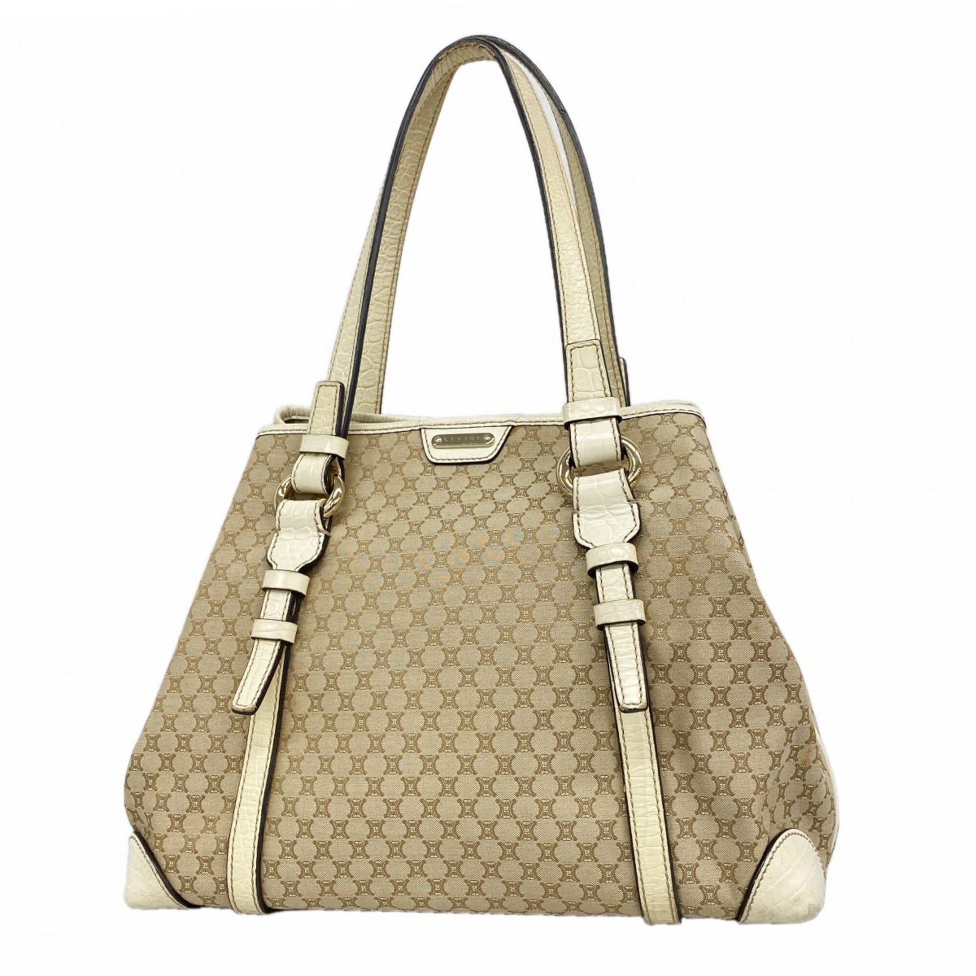 Celine Beige Nylon Canvas Tote Bag (Pre-Owned)