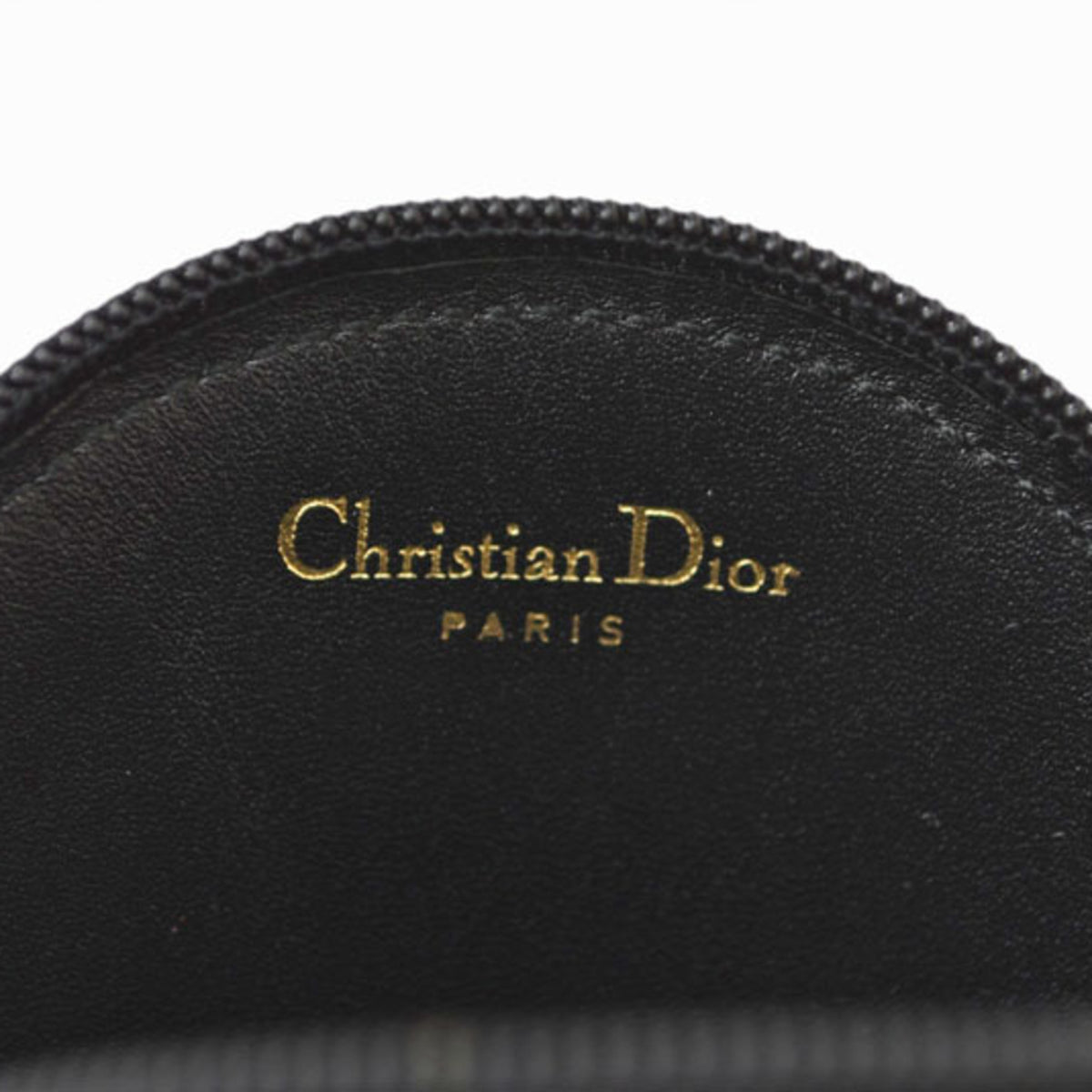 Christian Dior Black Leather Coin Purse/Coin Case (Pre-Owned)