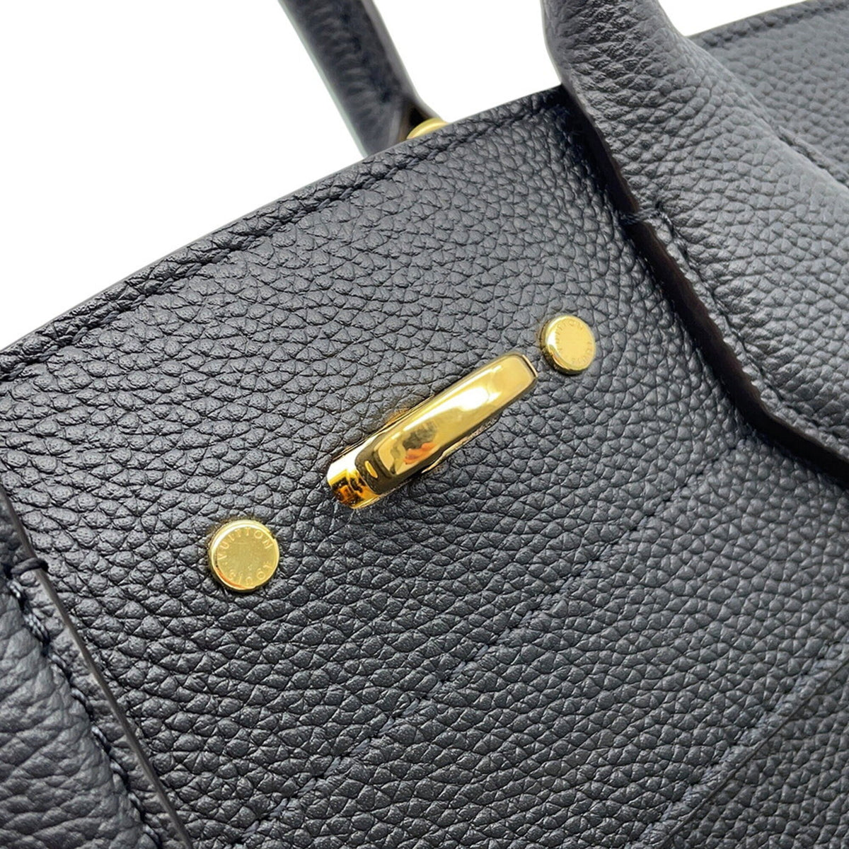 Louis Vuitton Black Noir Leather Handbag Shoulder Bag (Pre-Owned)