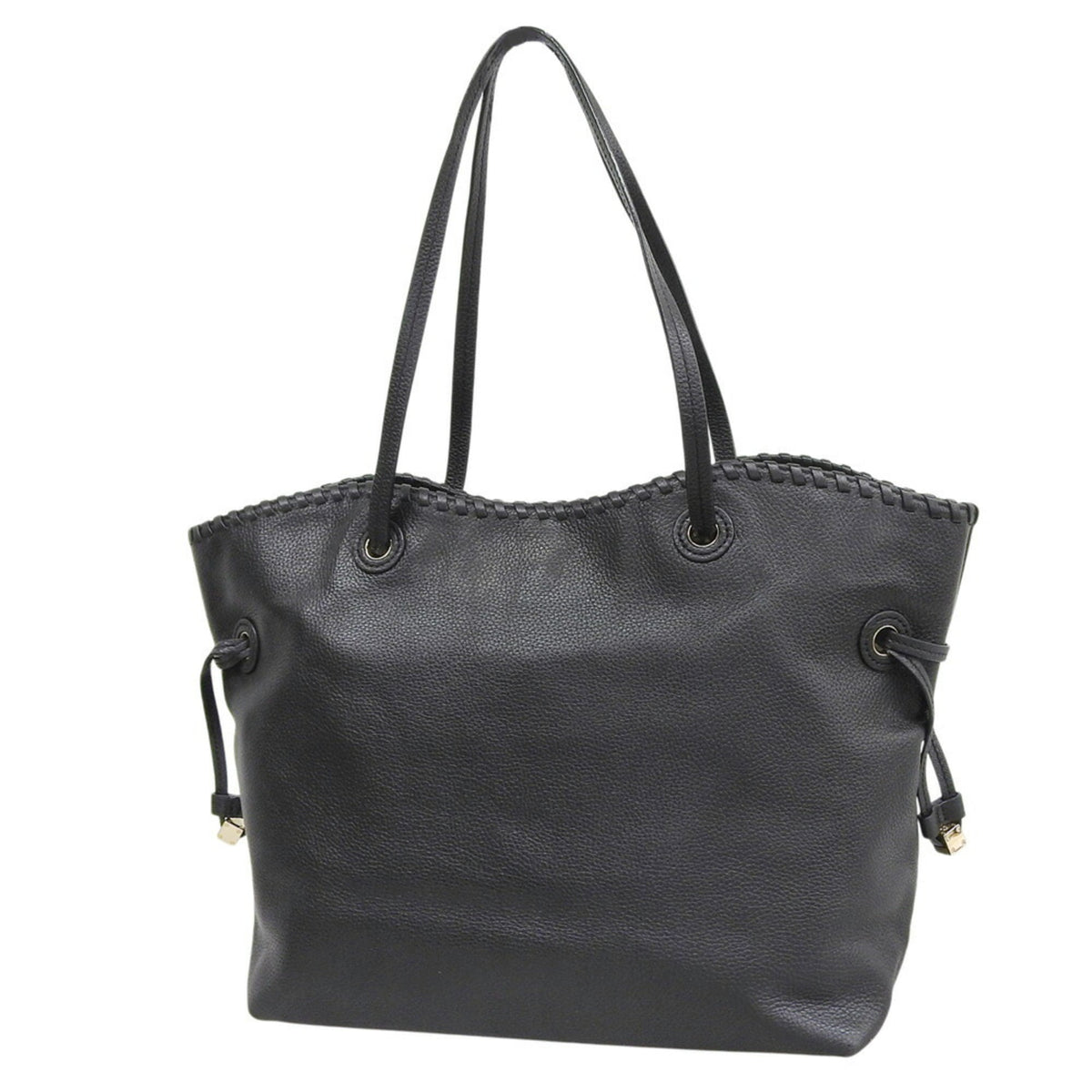 Tory Burch Black Leather Shoulder Bag Tote Bag (Pre-Owned)