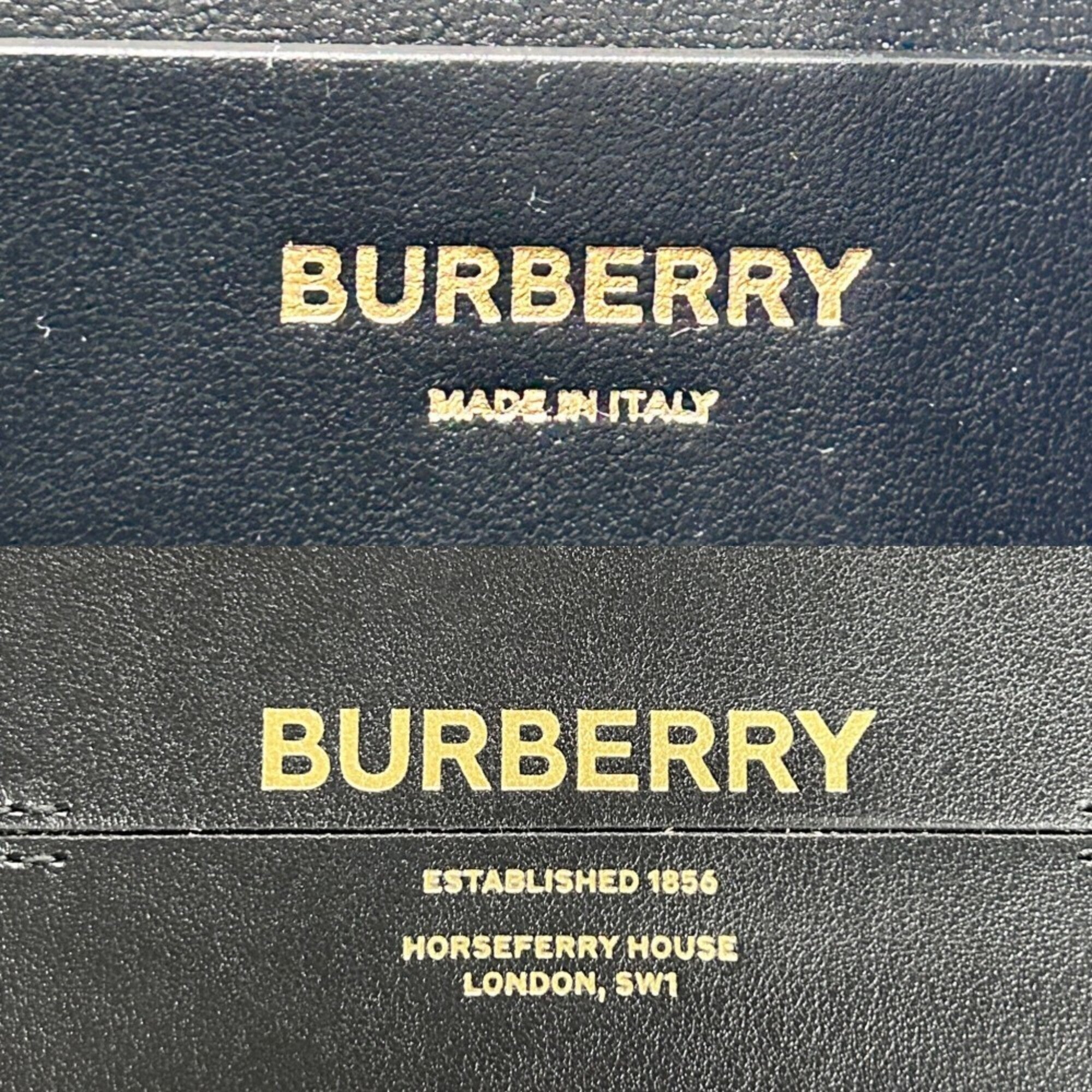 Burberry Black Leather Shoulder Bag (Pre-Owned)