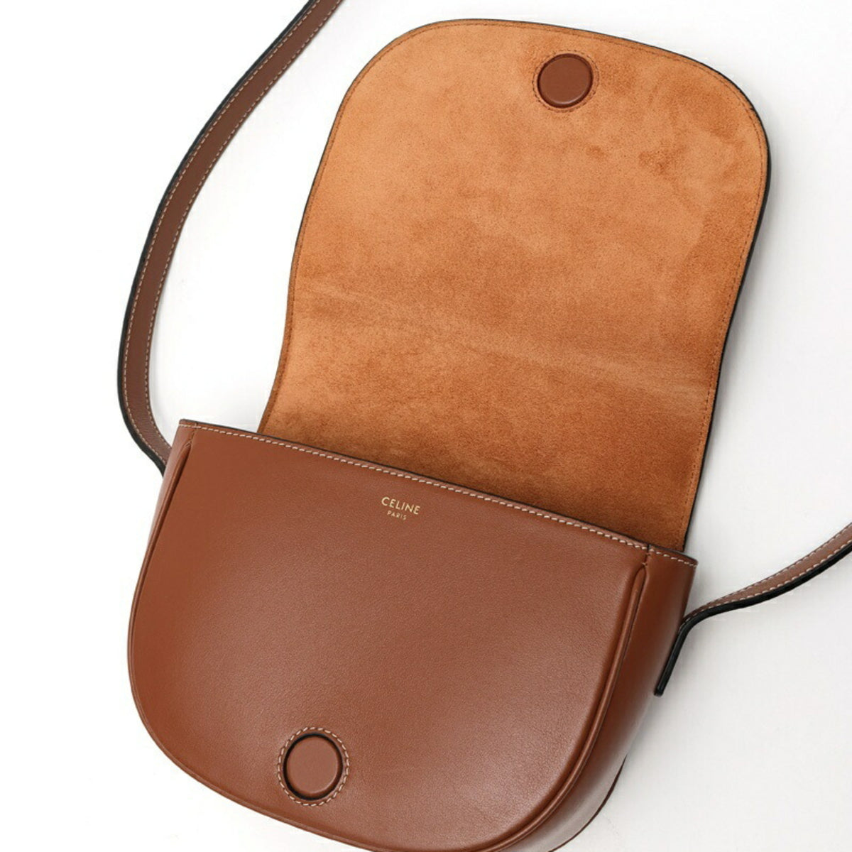 Celine Brown Leather Shoulder Bag (Pre-Owned)