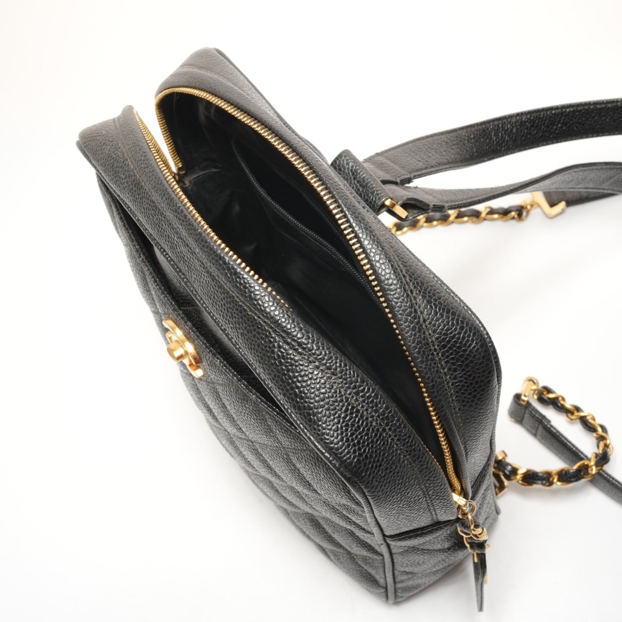 Chanel Black Grained Calfskin Backpack (Pre-Owned)