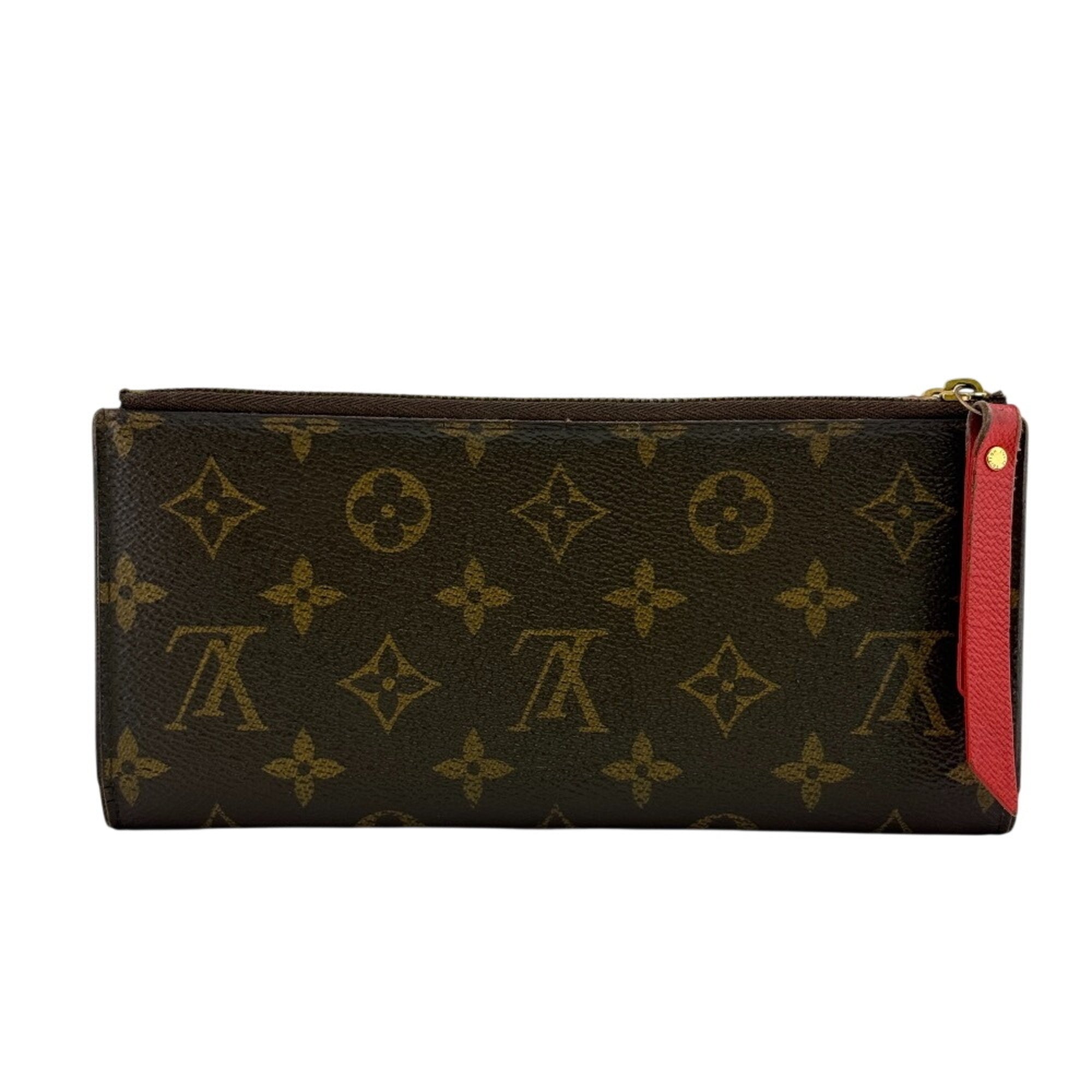Louis Vuitton Monogram Brown Coquelicots Monogram Monogram Long Wallet (Bi-Fold) (Pre-Owned)