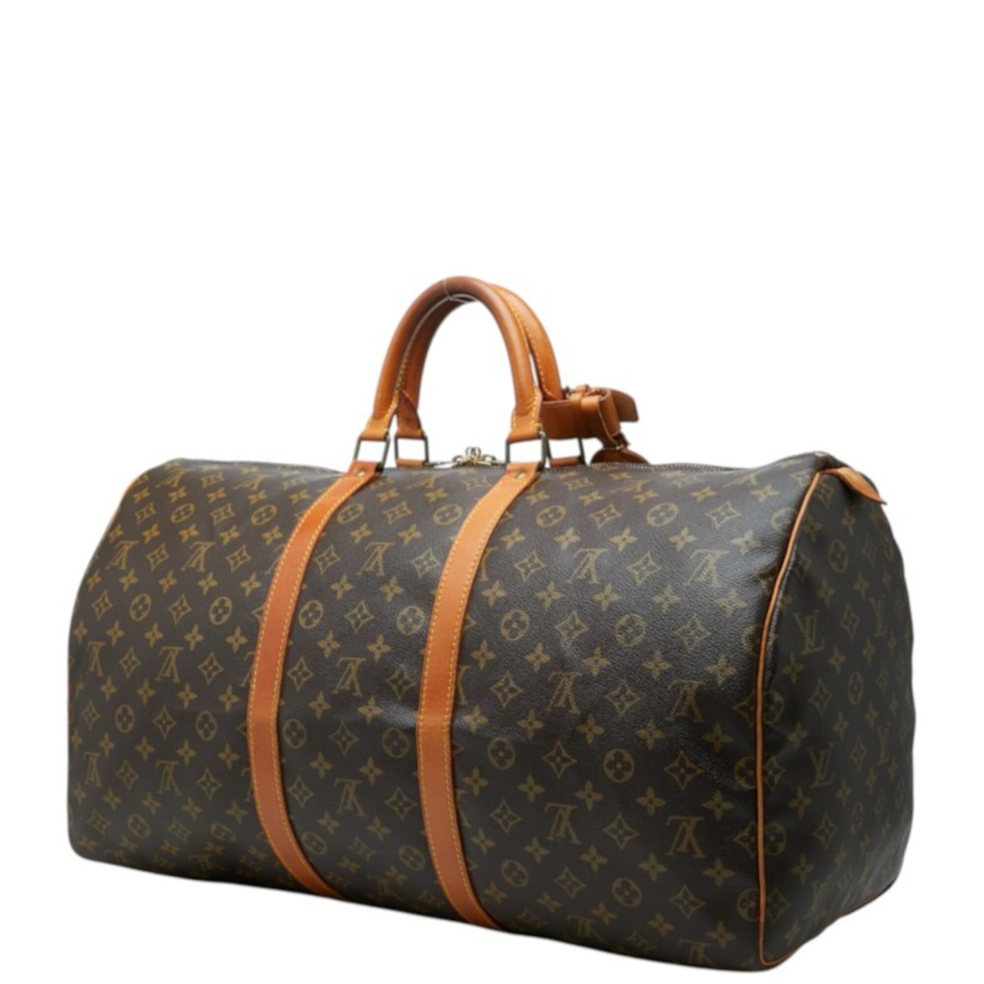 Louis Vuitton Brown Pvc Leather Boston Bag (Pre-Owned)