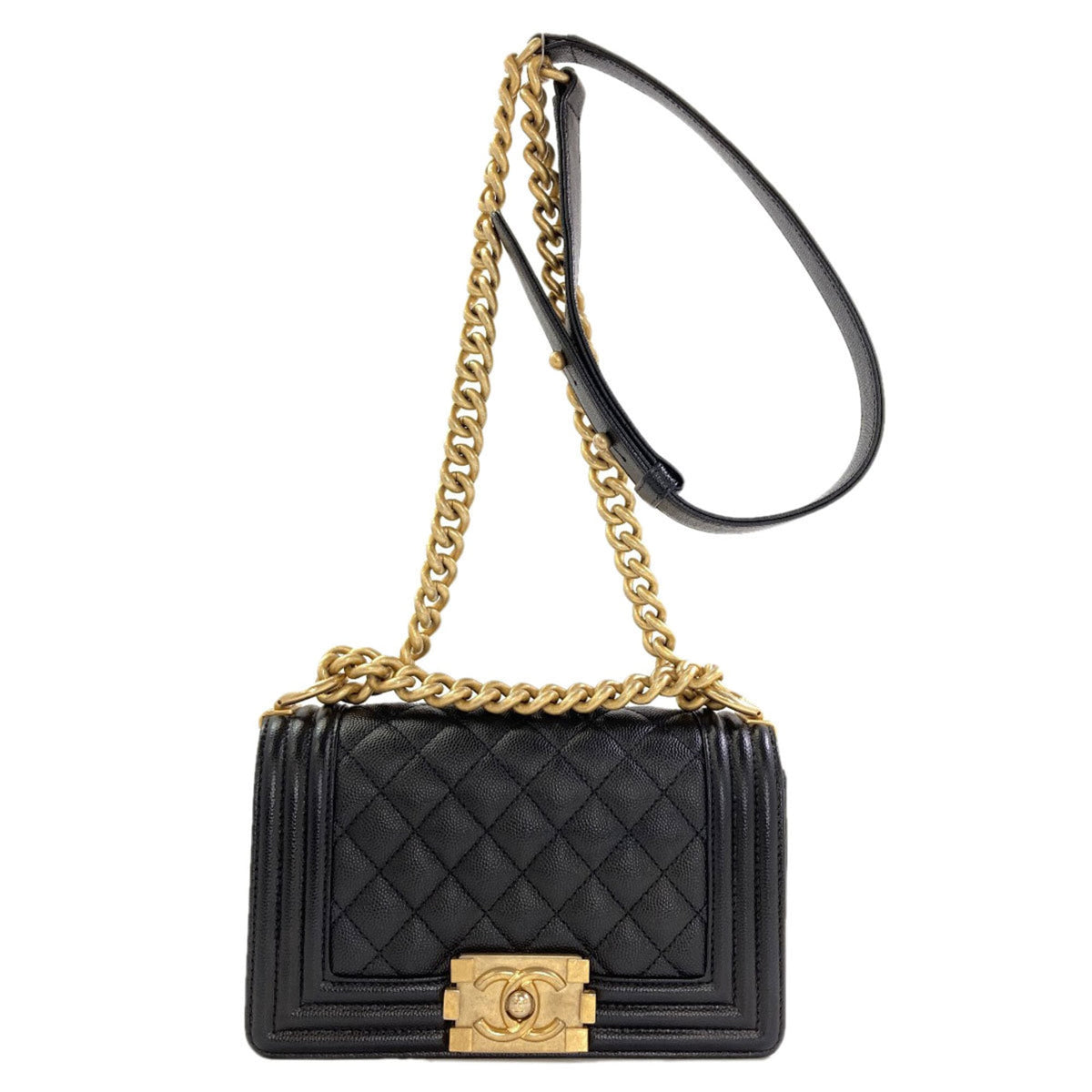 Chanel Black Leather Shoulder Bag (Pre-Owned)