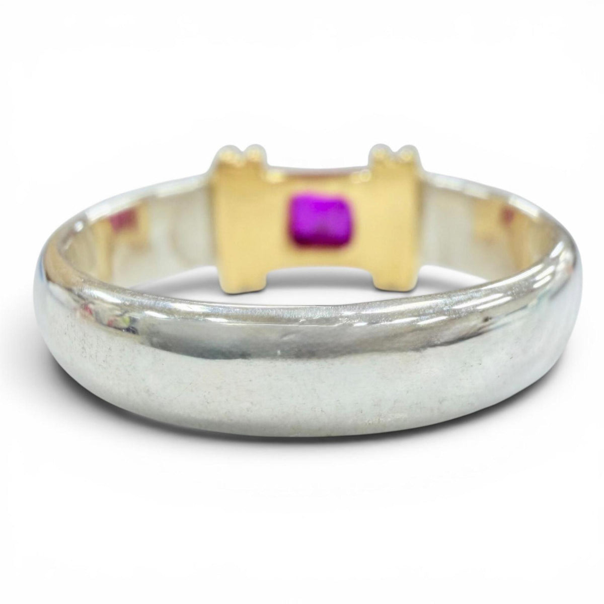 Tiffany Gold Silver Gold (18K) Silver 925 Band Ring (Pre-Owned)
