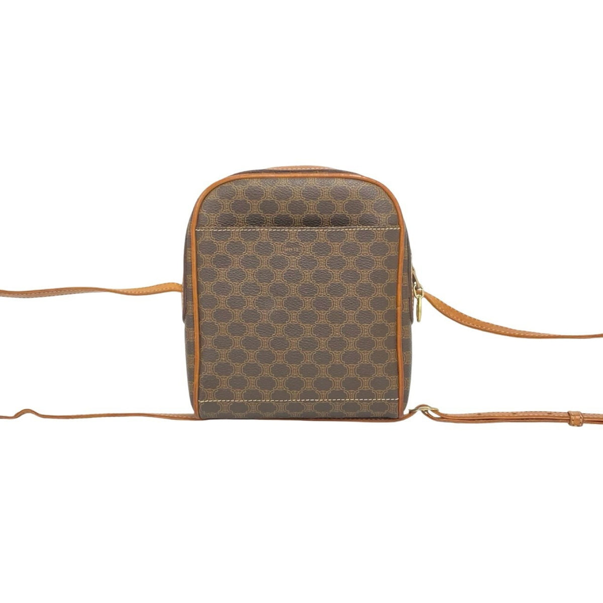 Celine Brown Leather Pvc Pochette Shoulder Bag (Pre-Owned)