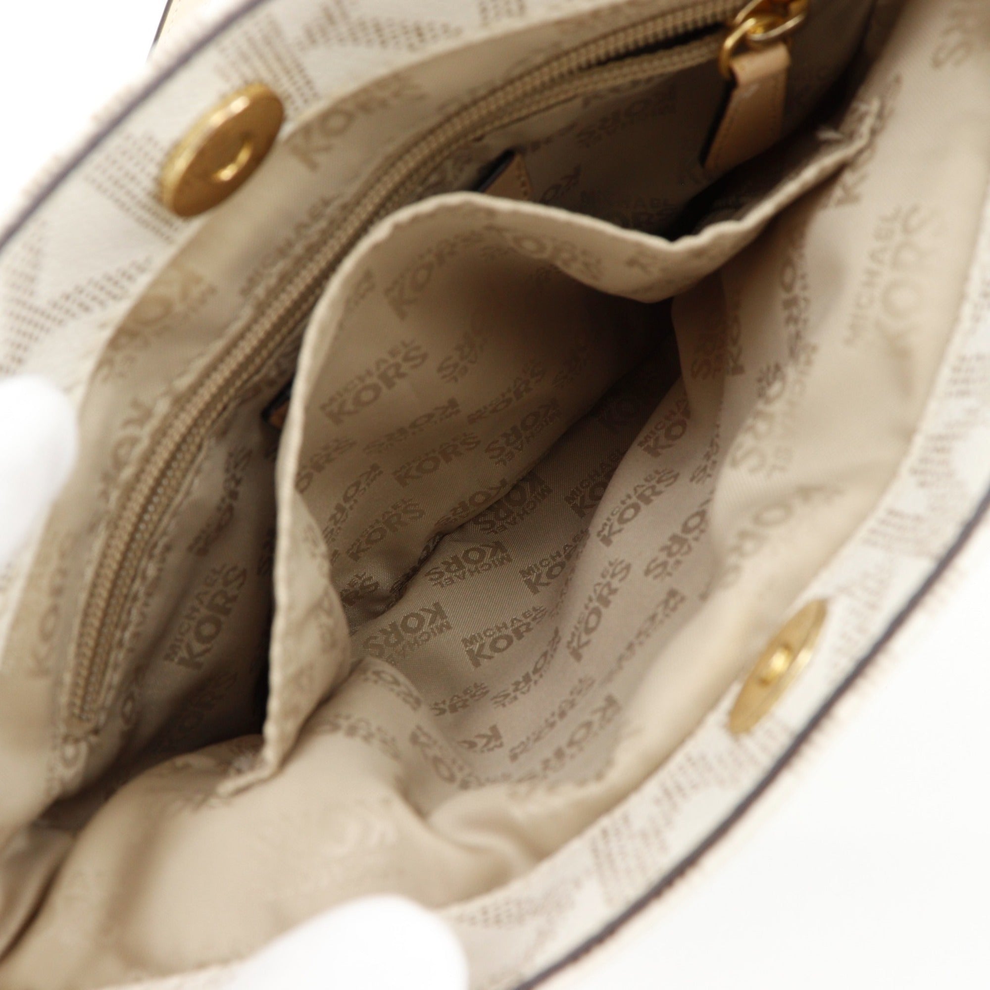 Michael Kors Off-White White Pvc Shoulder Bag (Pre-Owned)
