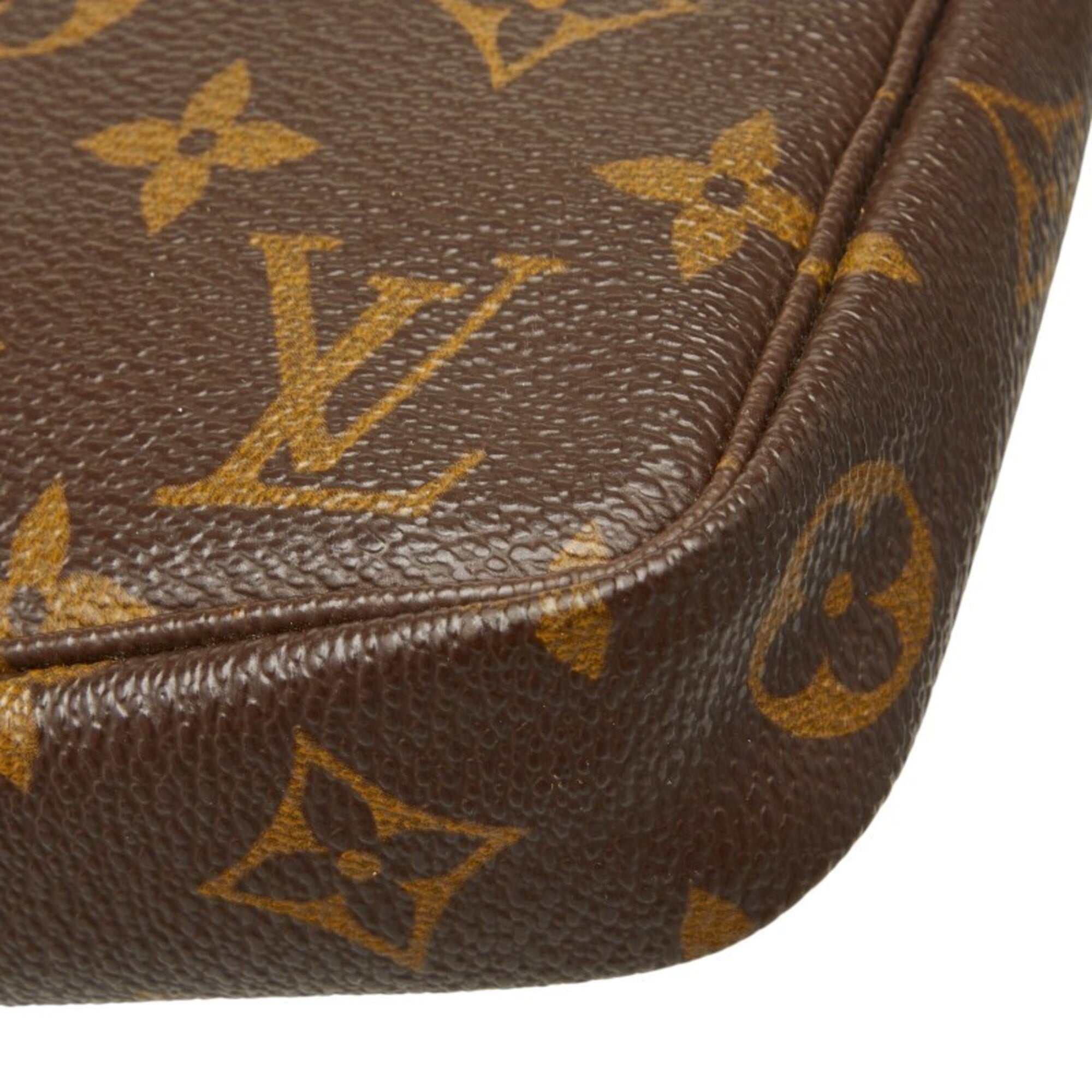 Louis Vuitton Brown Pvc Leather Handbag Pochette Shoulder Bag (Pre-Owned)