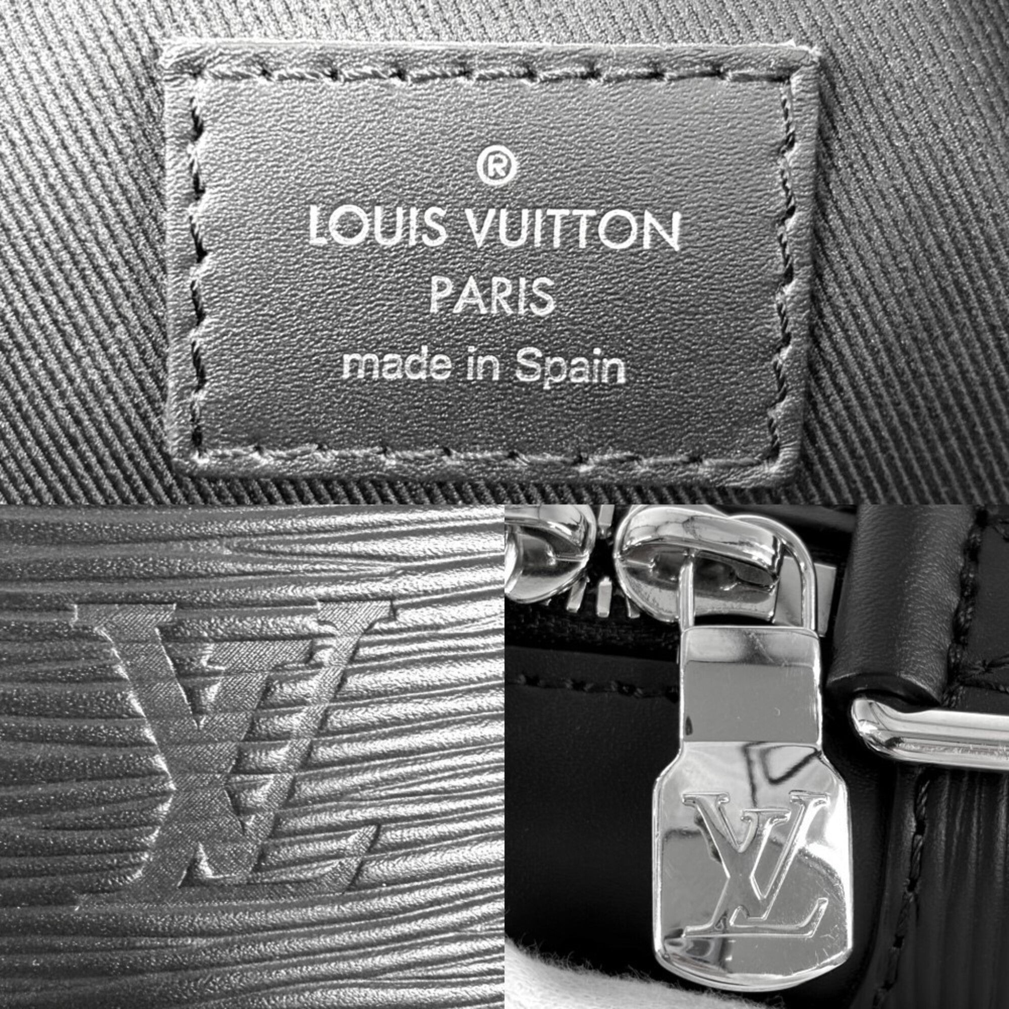 Louis Vuitton Black Epi Leather Briefcase Handbag Shoulder Bag (Pre-Owned)