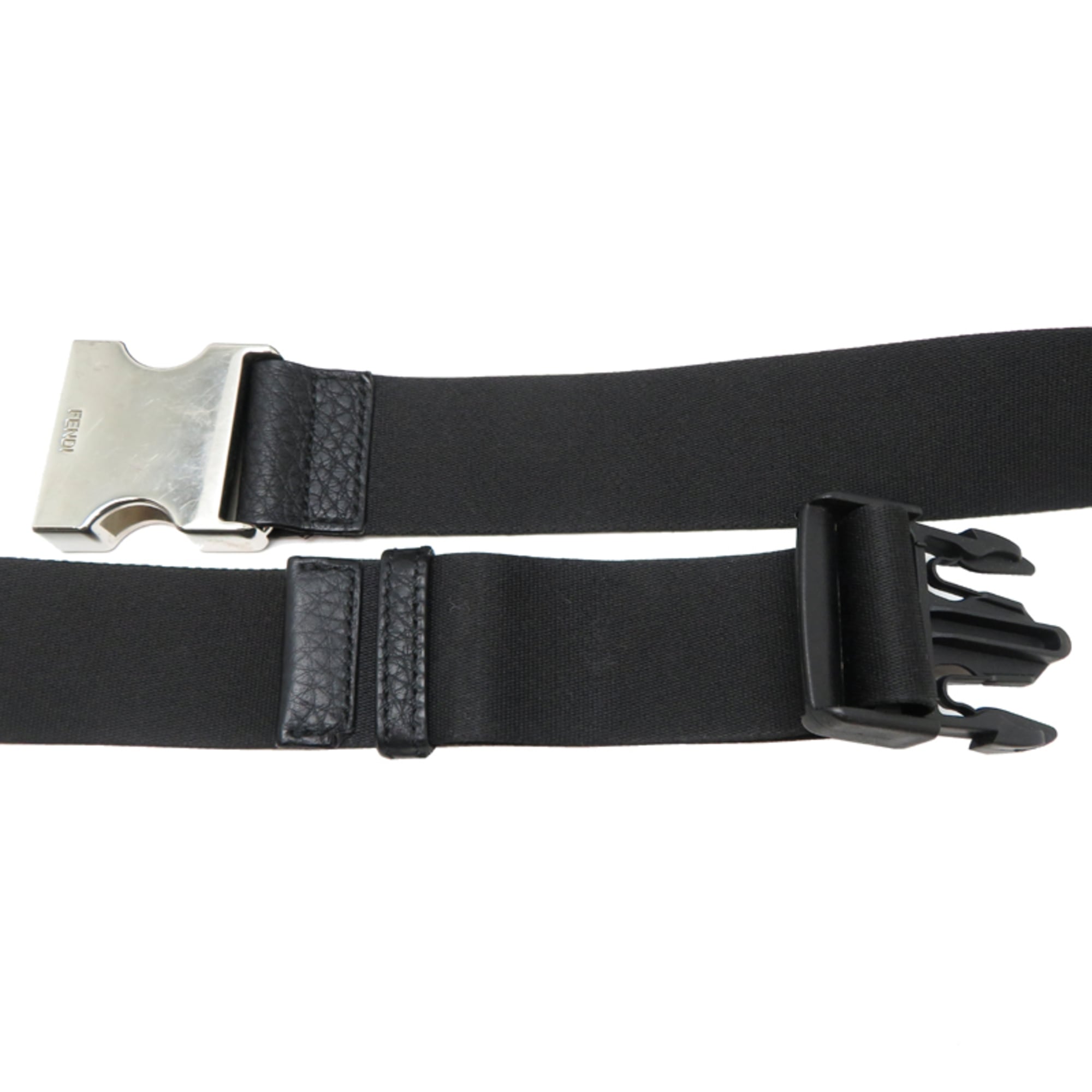 Fendi Black Leather Sling Bag (Pre-Owned)
