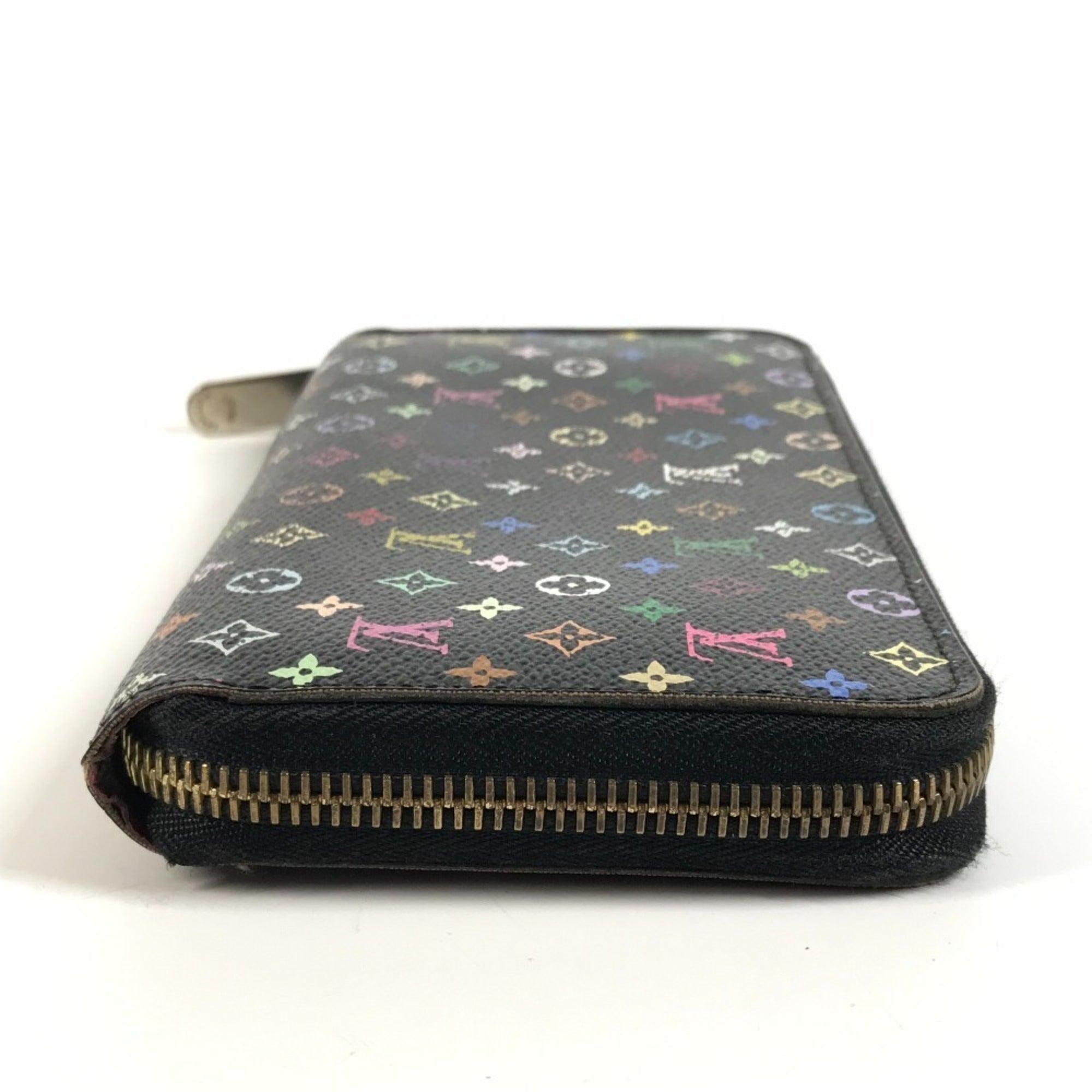 Louis Vuitton Black Noir Monogram Multicolore Long Wallet (Bi-Fold) (Pre-Owned)