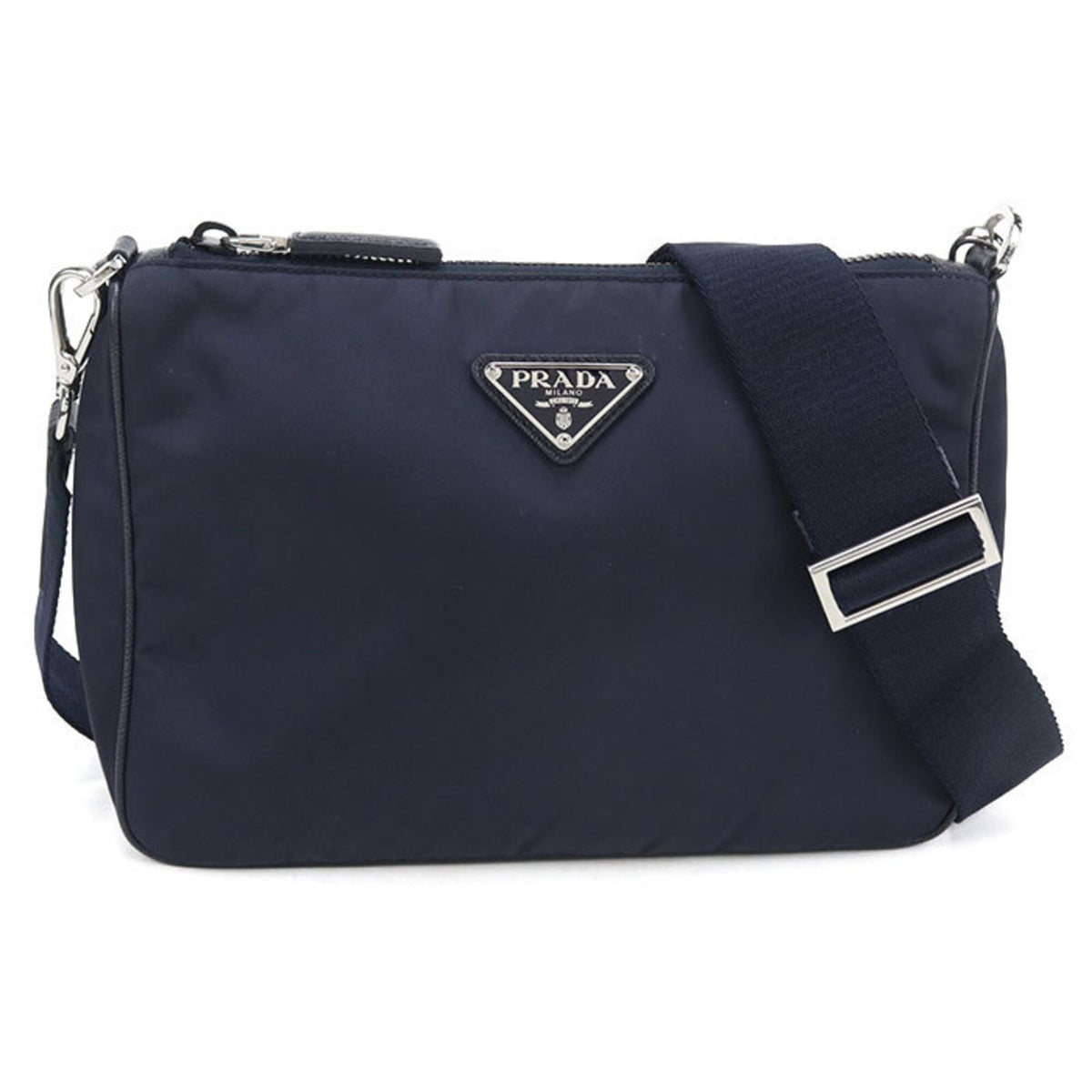 Prada Navy Nylon Shoulder Bag (Pre-Owned)