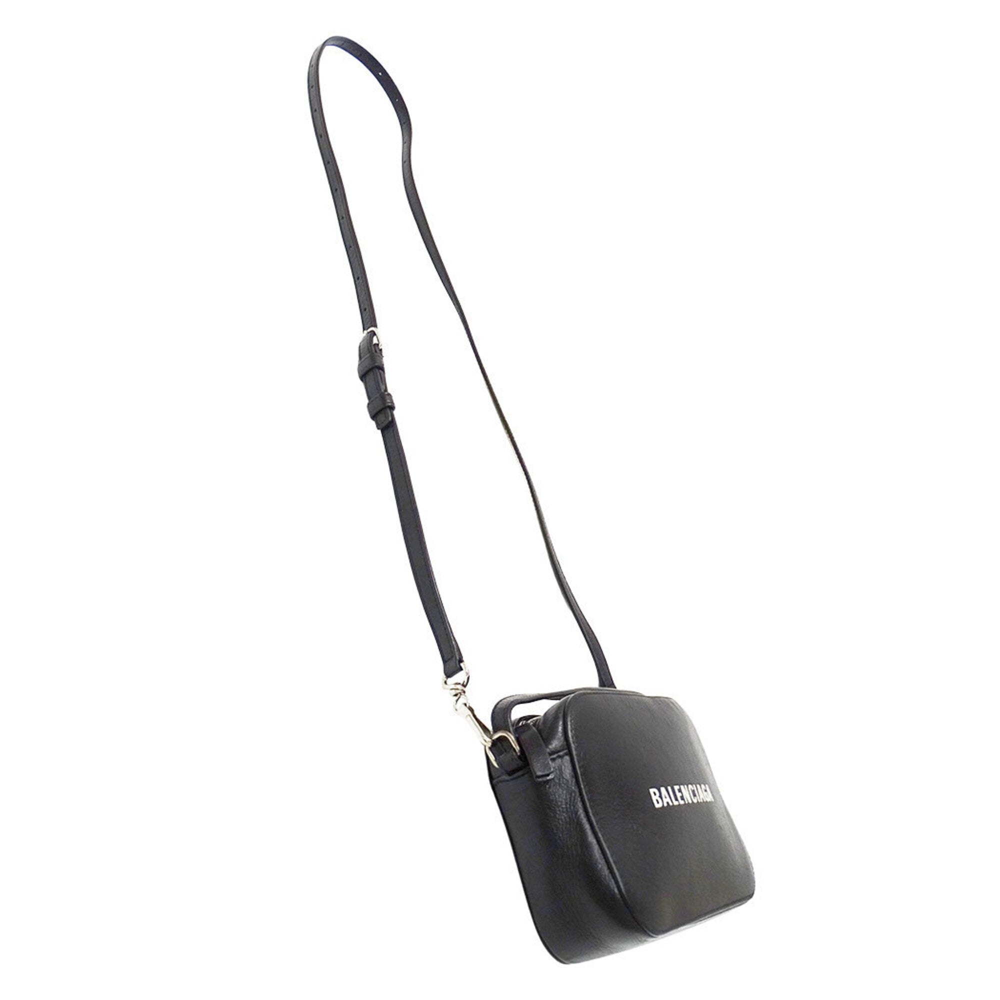 Balenciaga Black Leather Handbag Shoulder Bag (Pre-Owned)