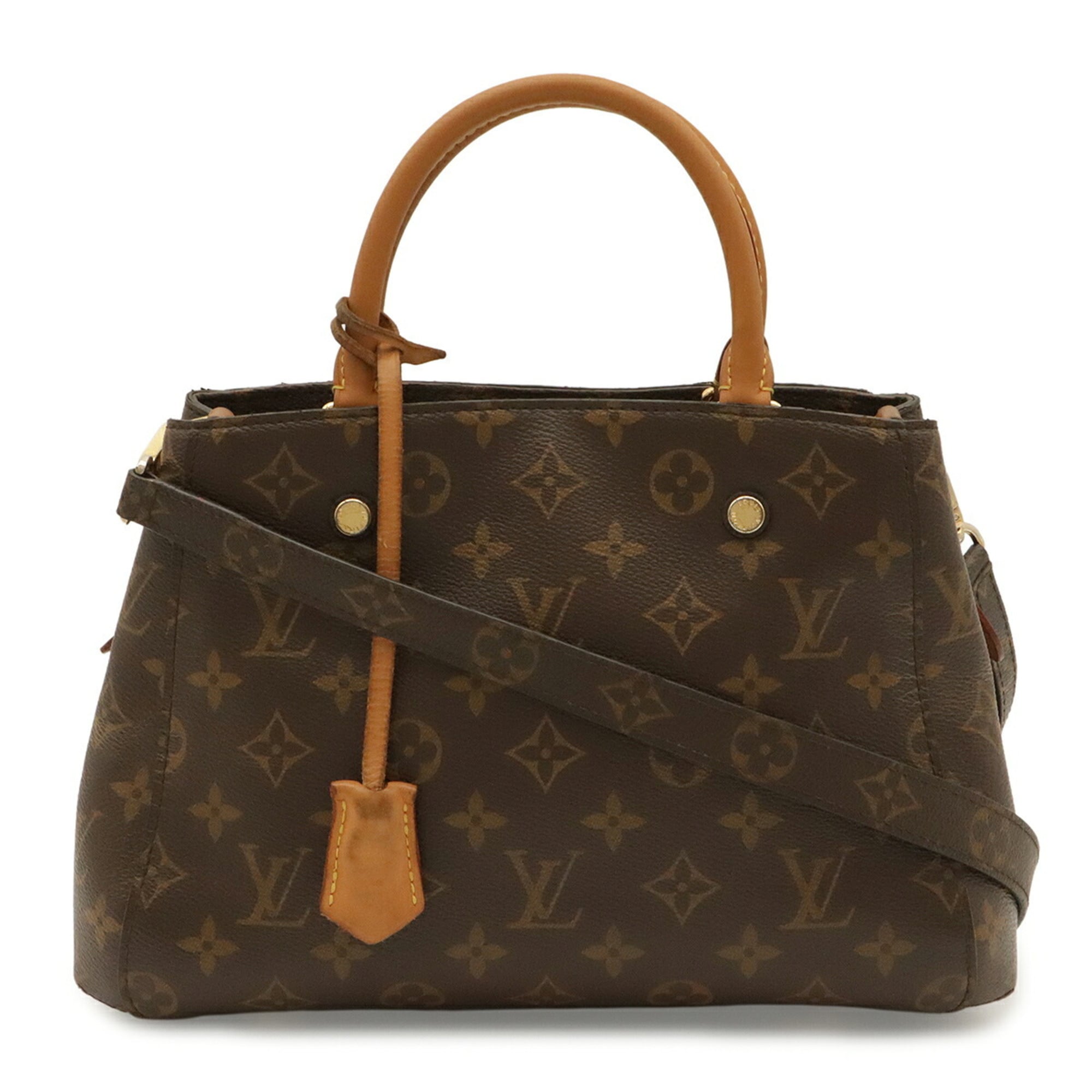 Louis Vuitton Brown Monogram Canvas Handbag Shoulder Bag (Pre-Owned)