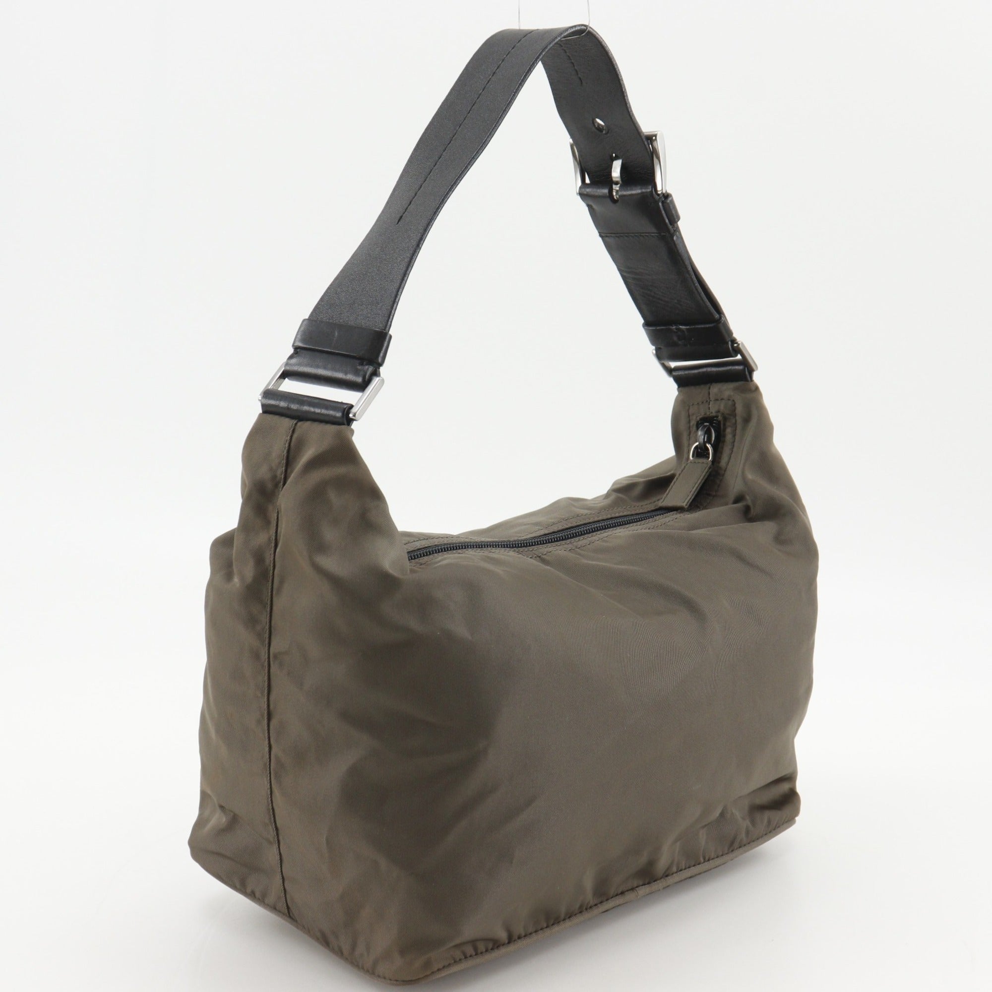 Prada Brown Nylon Shoulder Bag (Pre-Owned)