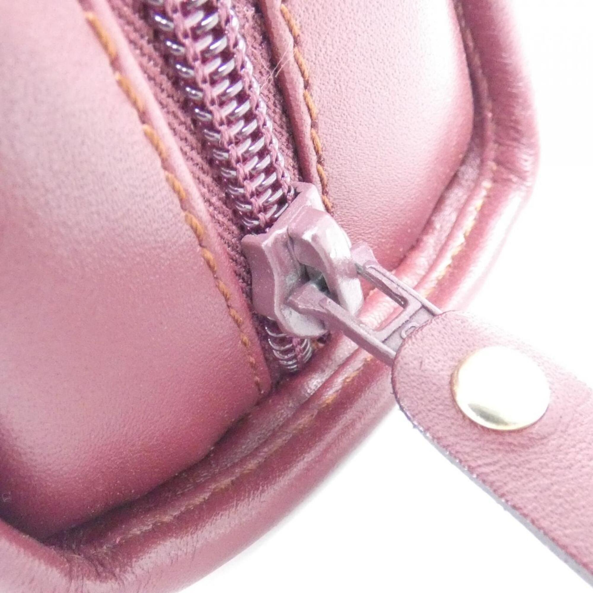 Cartier Bordeaux Leather Handbag Pouch (Pre-Owned)